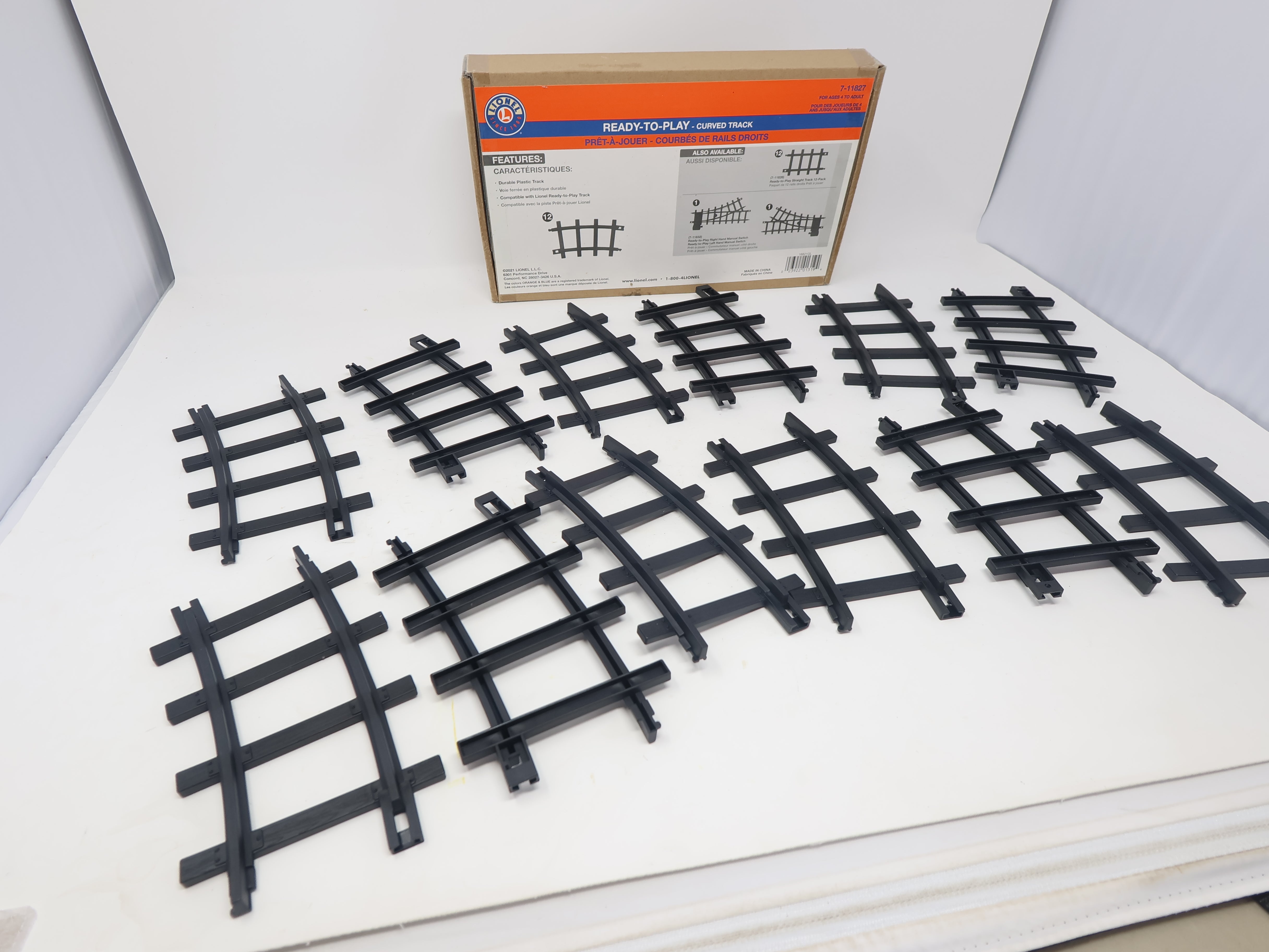 USED Lionel 7 11827 Ready To Play Curved Track 12 pieces