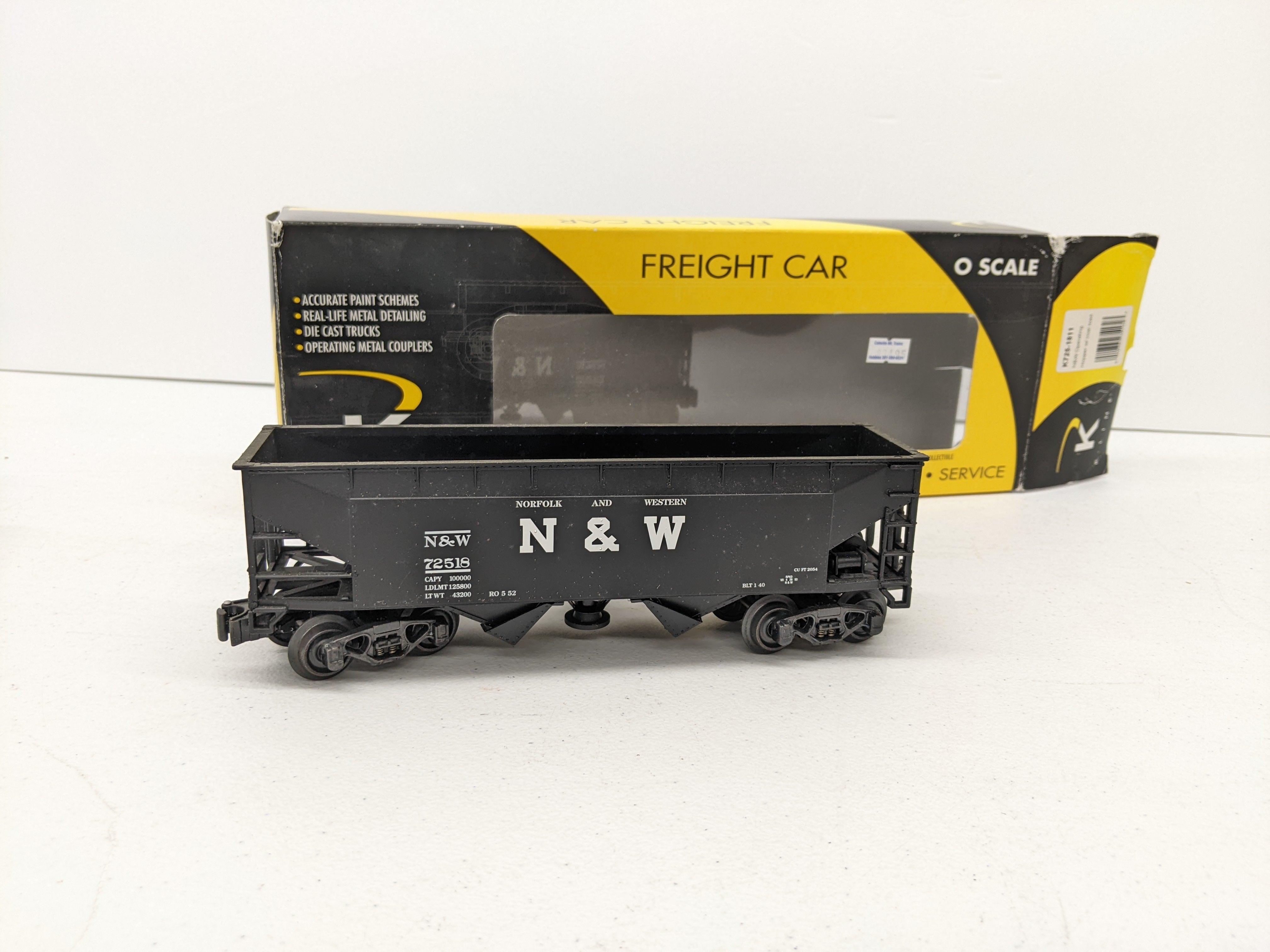 K-Line Freight Car Frisco deals Classic O Scale Hopper with coal load