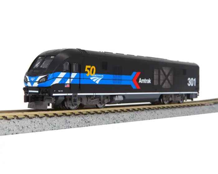 KATO 176-6050 N Scale, ALC-42 Charger Locomotive, Amtrak #301, Day One w/ 50th Anv. Logo (DC)
