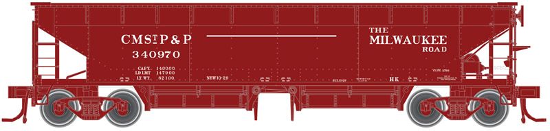 Atlas Master 20002826 HO Scale, Hart Ballast Car, Milwaukee Road CMStP&P #340857