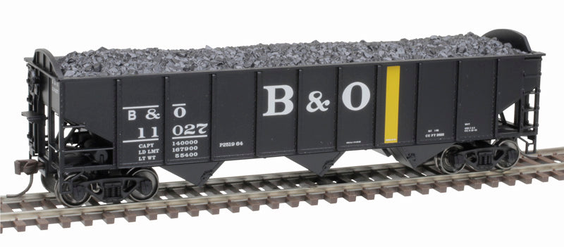 Atlas Trainman 20006911 HO Scale, 70 Ton 3-Bay Open Hopper (Arched End), Baltimore and Ohio #10389