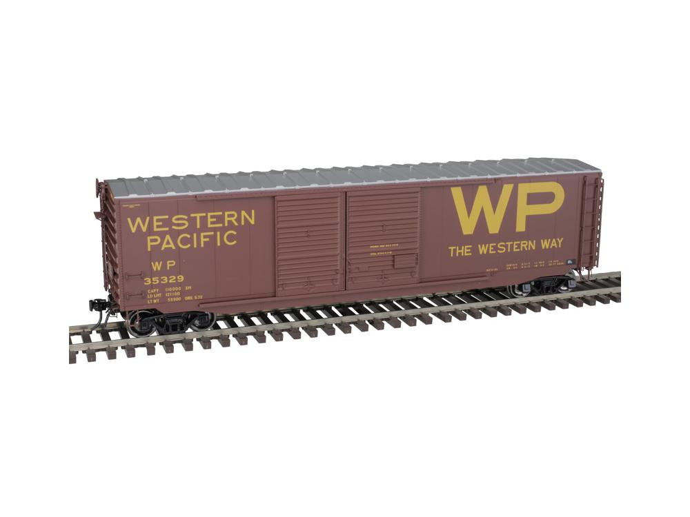 Atlas Master 3007610-2 O, 50' PS-1 Modernized Double Door Box Car, Western Pacific WP #35566, 3 Rail