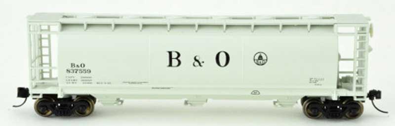 Bowser 38134 N Scale, Cylindrical Hopper, Baltimore & Ohio B&O #837559