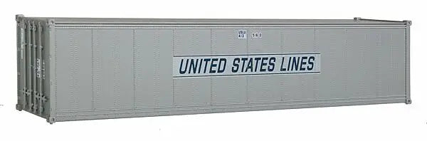 Walthers 949-8303 HO Scale 40' Smooth-Side Container United States Lines #4135160