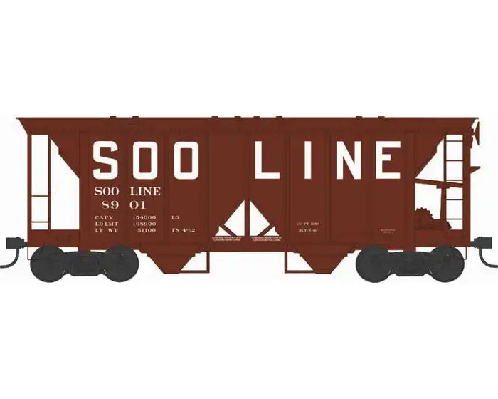 Bowser 43284 HO Scale, 70 Ton Covered Hopper, Soo Line #8926