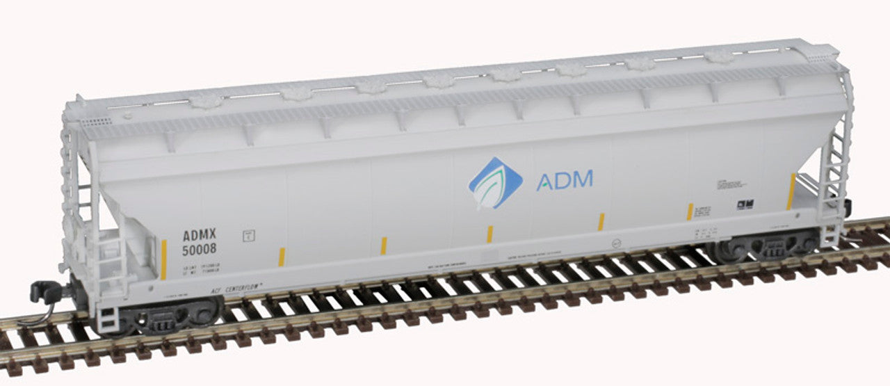 Atlas Master 50006070 N Scale, ACF Pressureaide Covered Hopper, Archer Daniels Midland ADMX #50008, Leaf