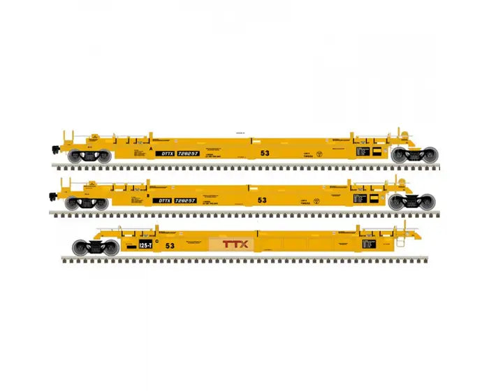 Atlas 20006629 HO Scale, Thrall 53' Articulated Well Car, Trailer Train DTTX #728257, Forward Thinking