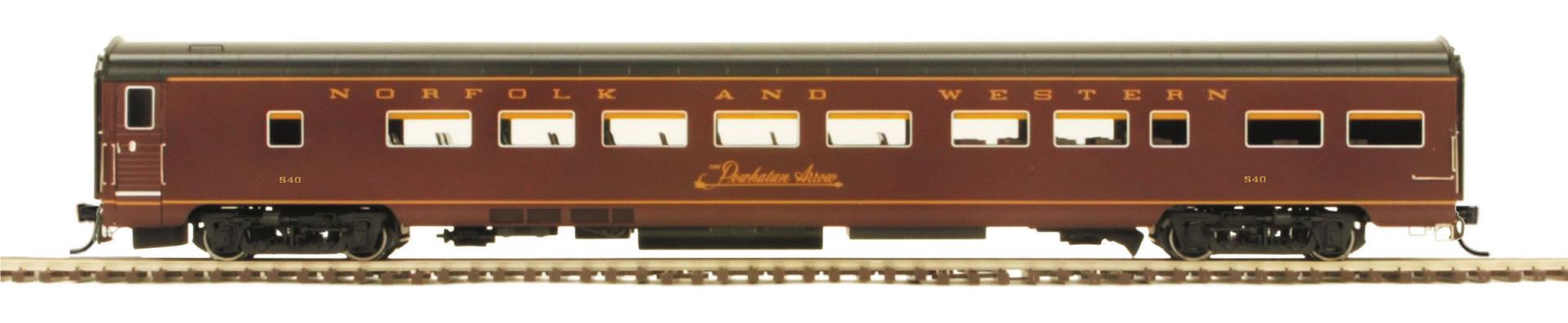 MTH 80-60016 HO Scale Coach Passenger Car Norfolk & Western Powhatan Arrow #537