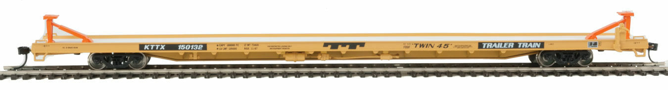 WalthersMainline 910-5706 HO Scale, 89' Channel Side Flatcar, Trailer Train KTTX #150132