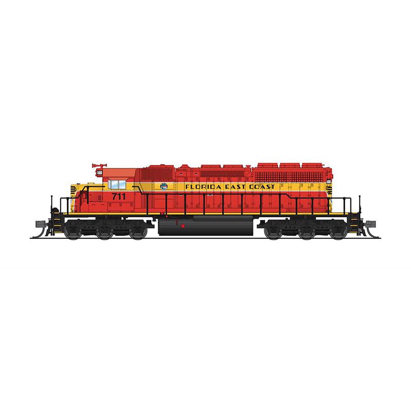 USED Broadway Limited 6198 N Scale, EMD SD40-2 Diesel Locomotive, Florida East Coast #711 (Paragon4 Sound/DC/DCC)