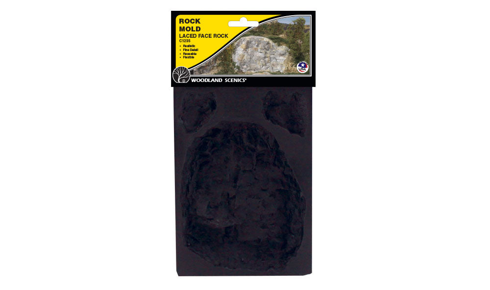 Woodland Scenics C1235 MULTI Scale, Laced Face Rock Mold
