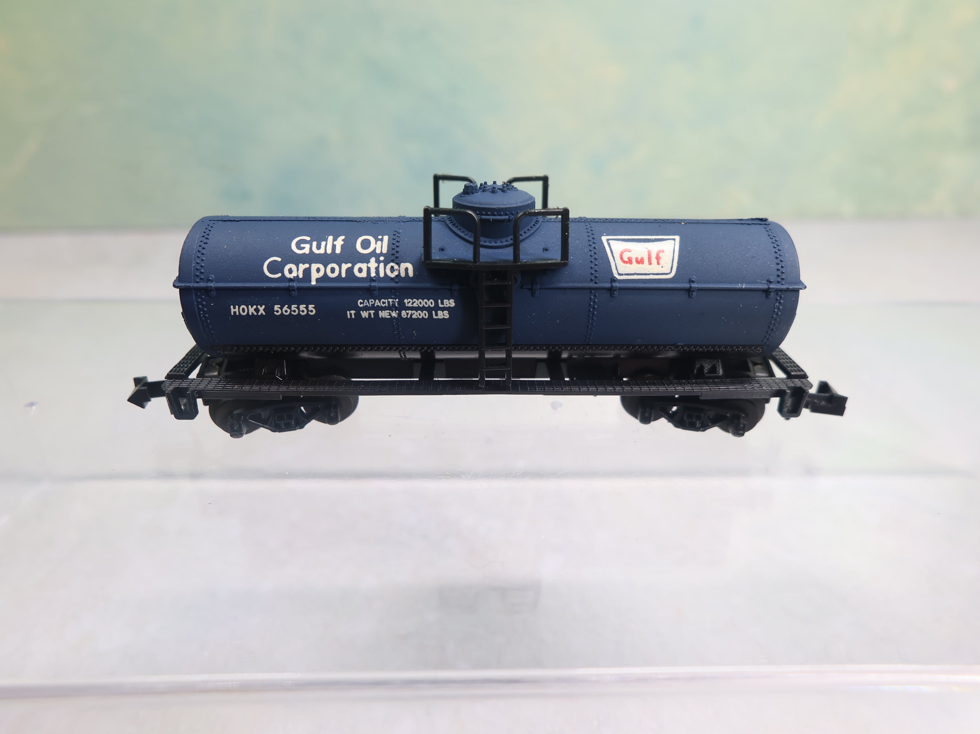 USED Atlas 2261 N Scale Single Dome Chemical Tank Car Gulf HOKX #56555