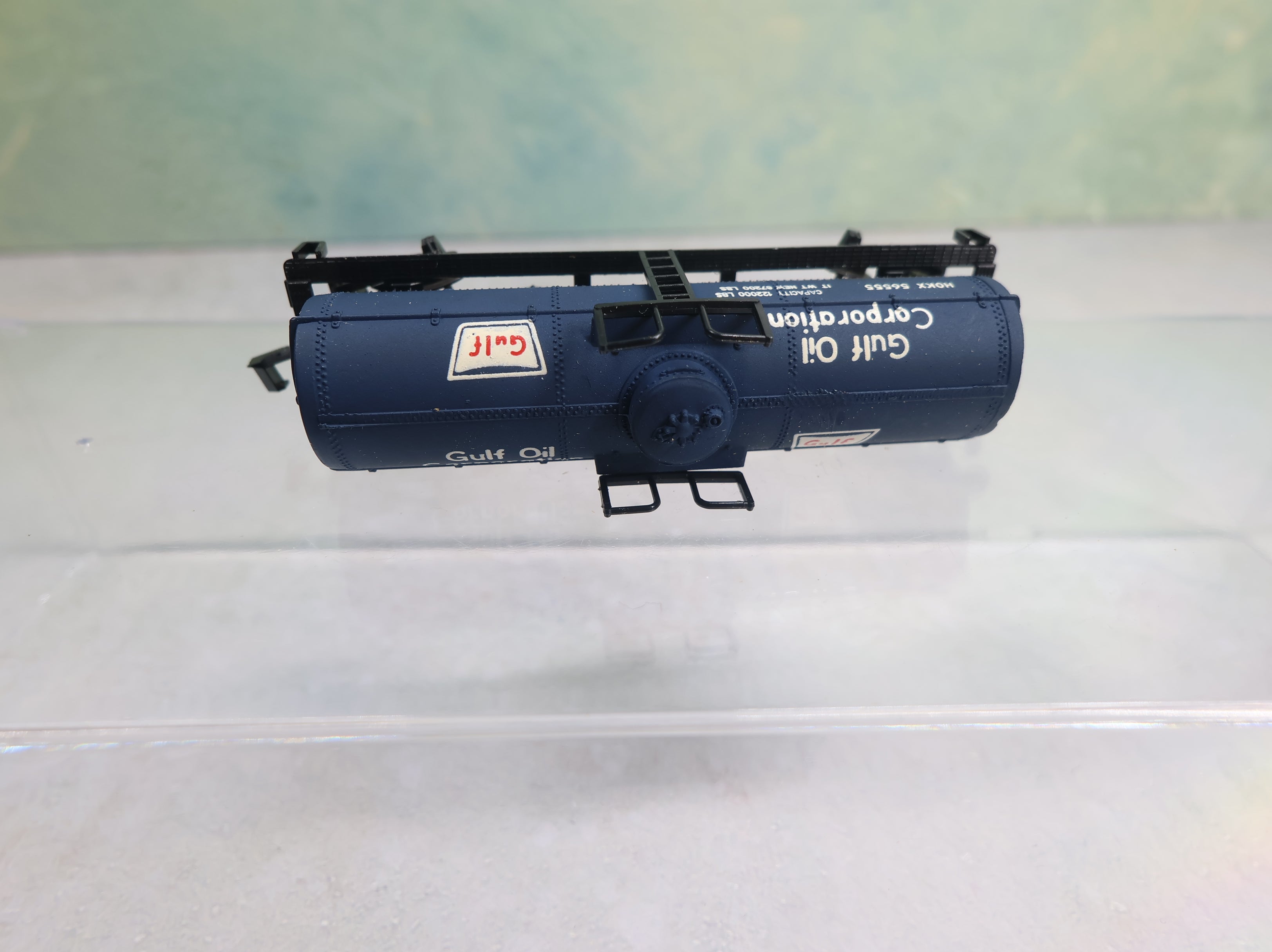 USED Atlas 2261 N Scale Single Dome Chemical Tank Car Gulf HOKX #56555