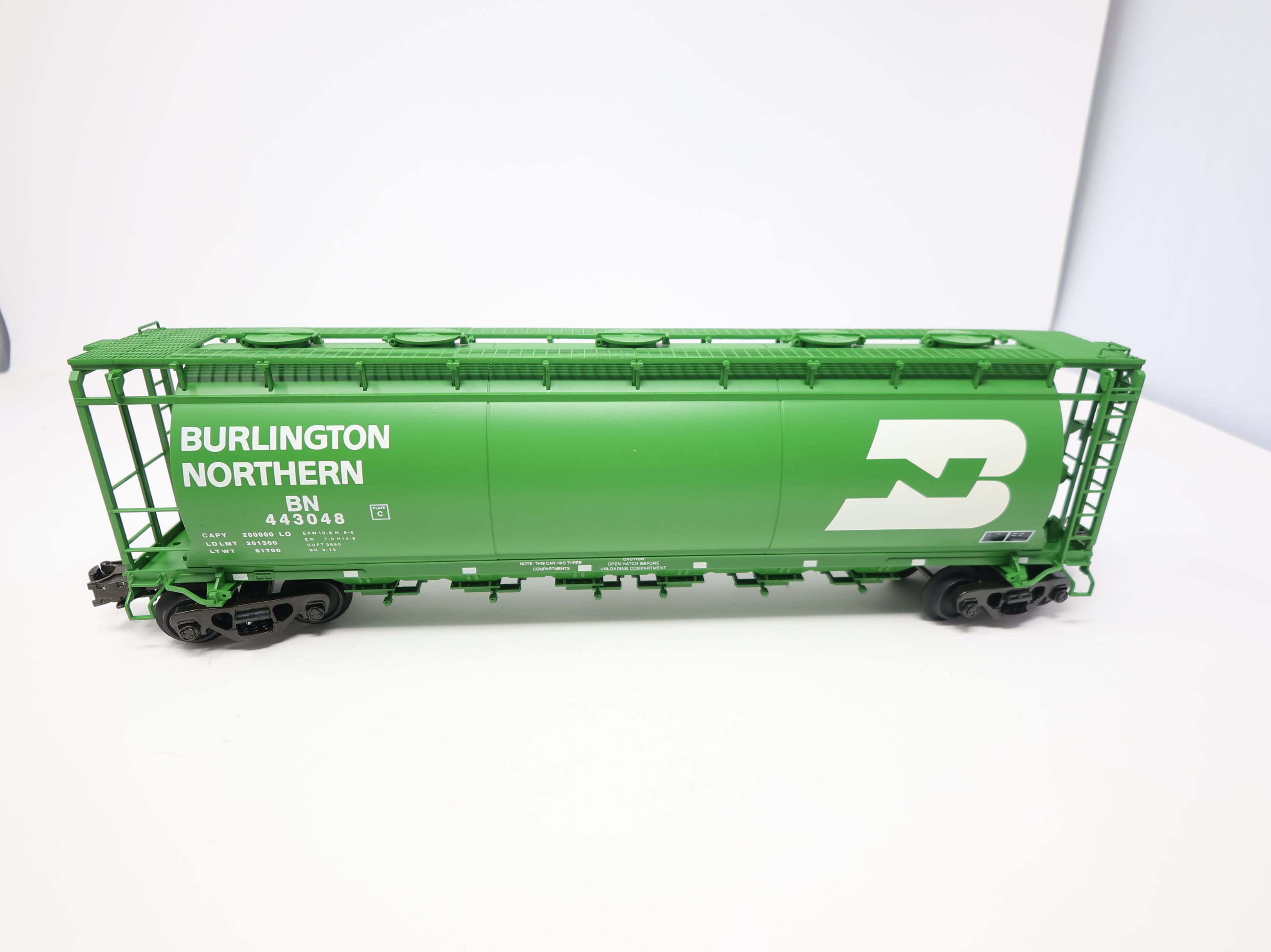 USED Atlas #6331-1 O 6 Bay Cylindrical Hopper Burlington Northern BN #443048