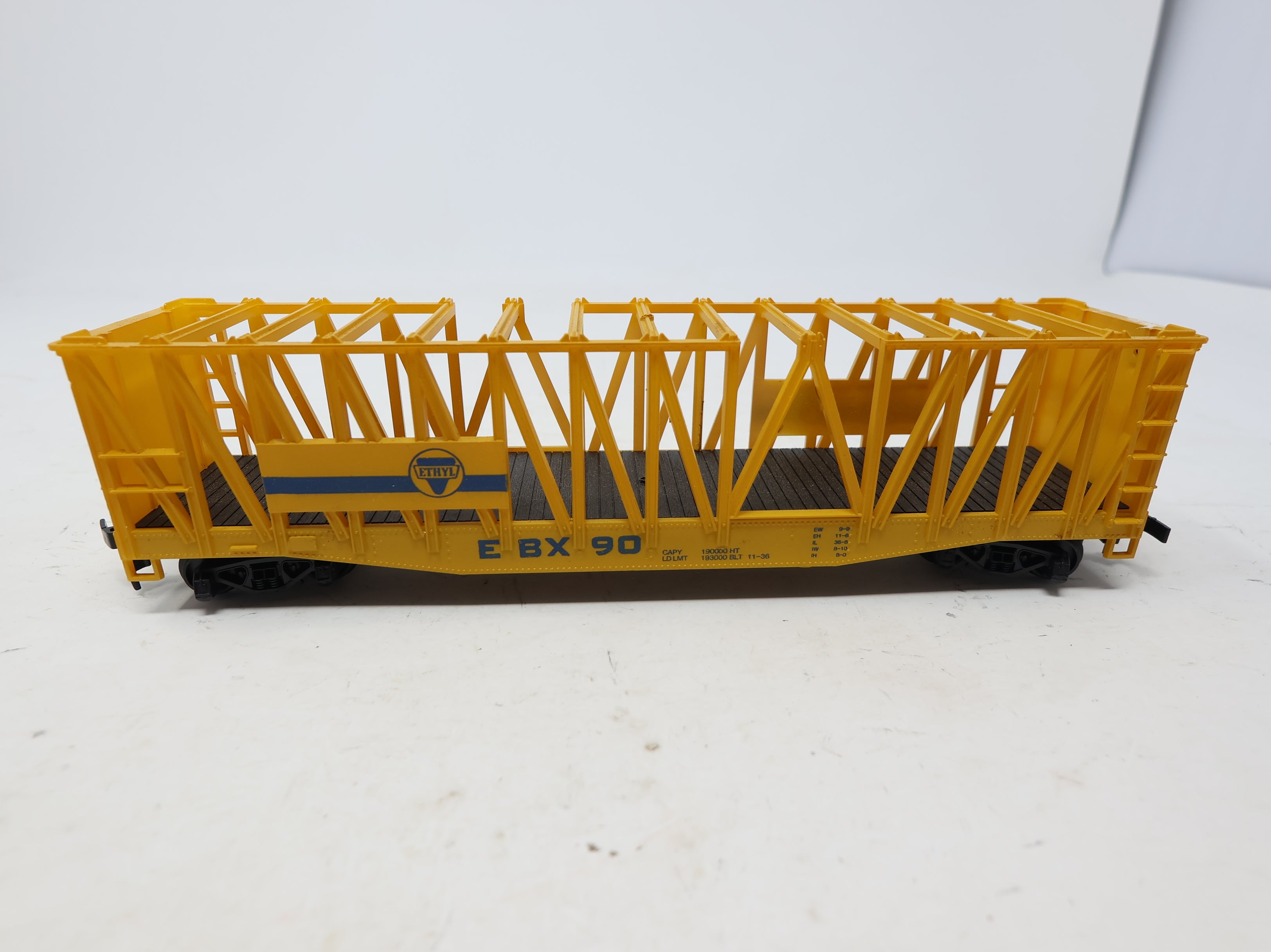 USED AHM HO Scale Container Carrier Ethyl Corporation EBX #90