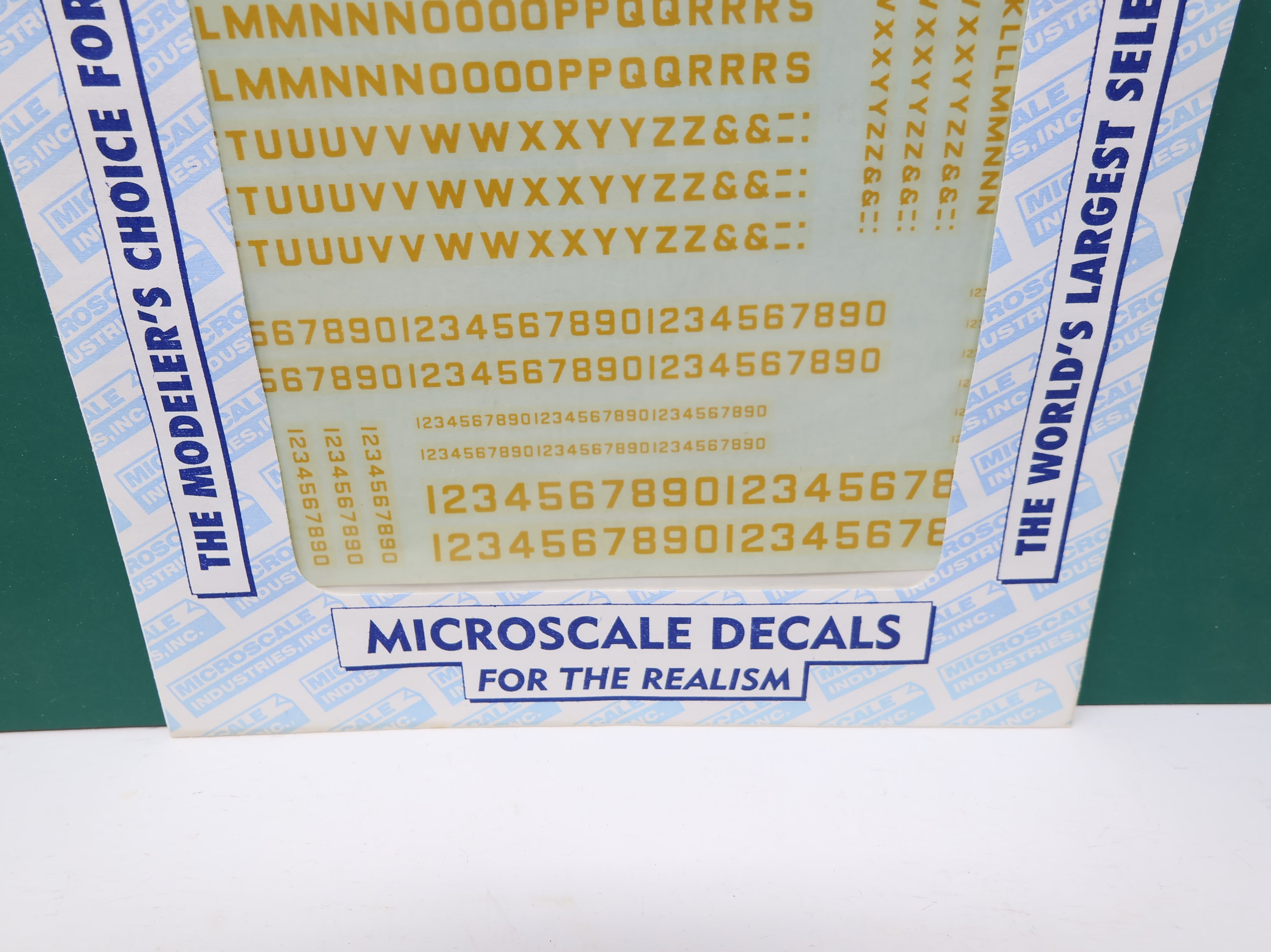 MICROSCALE 90058 HO Scale Block Gothic Letters & Numbers Delux Decals