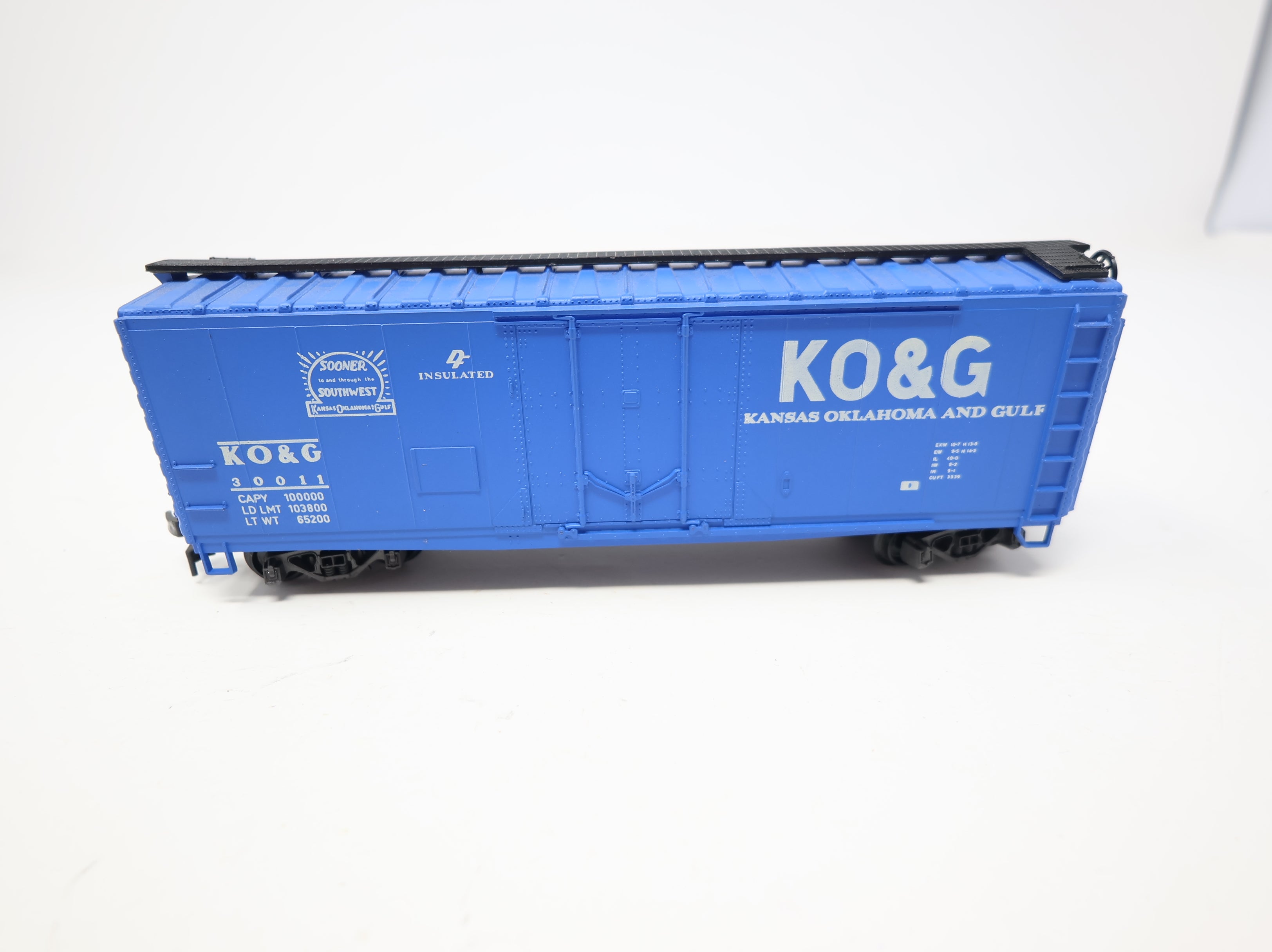 USED AHM HO Scale 40' Steel Box Car KO&G #30011