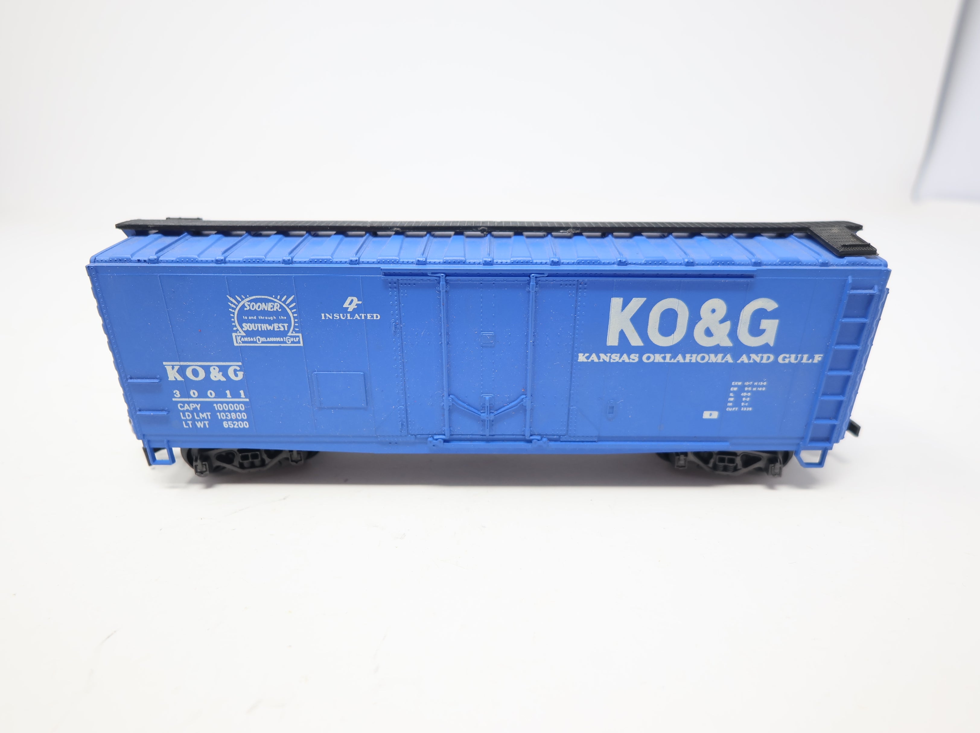 USED AHM HO Scale 40' Steel Box Car KO&G #30011