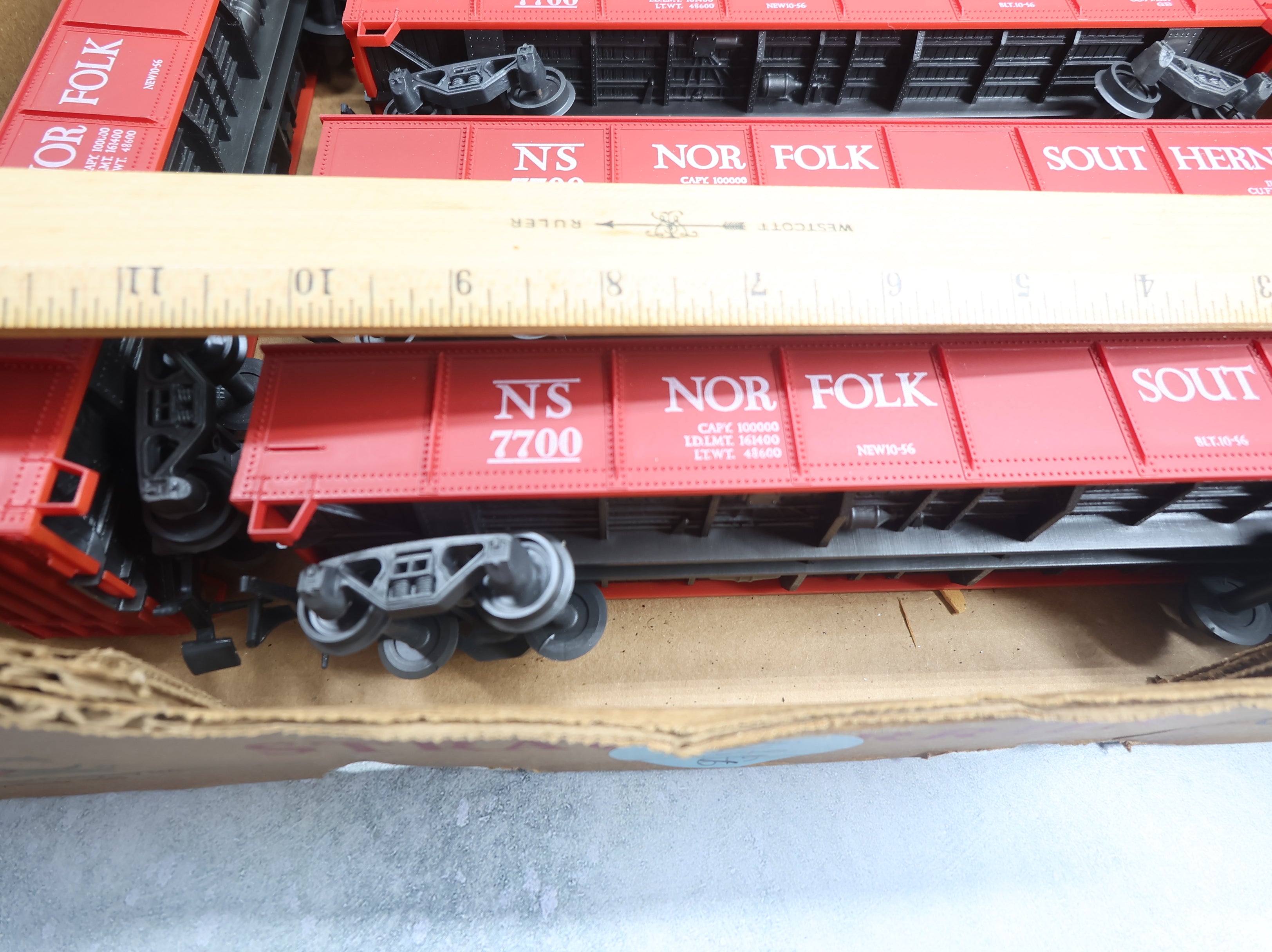 USED AHM O Gondola w/ Coal Loads Norfolk Southern NS #7700 Short Line (8 pcs)