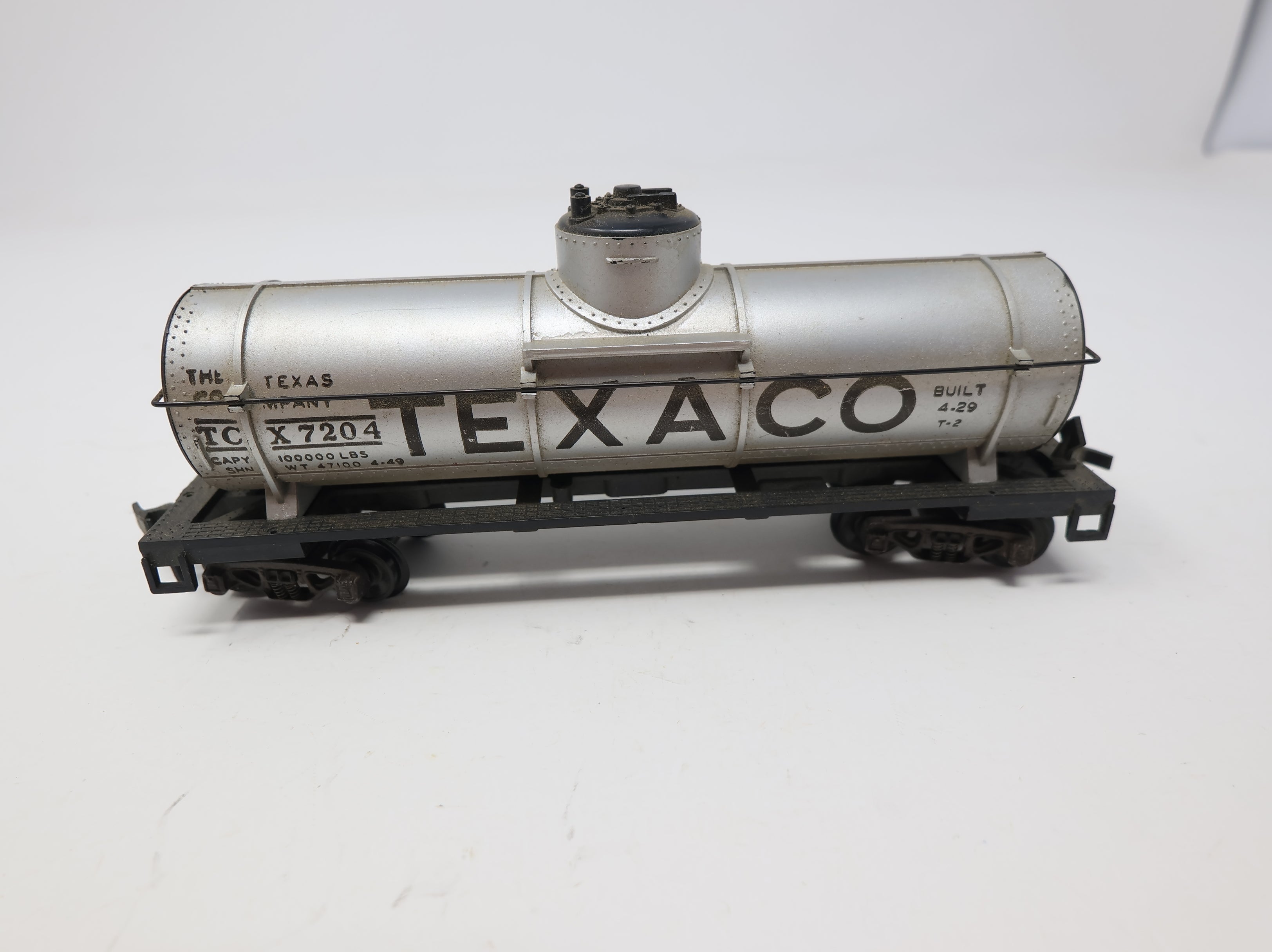 USED Varney HO Scale Single Dome Tank Car Texaco TCX #7204