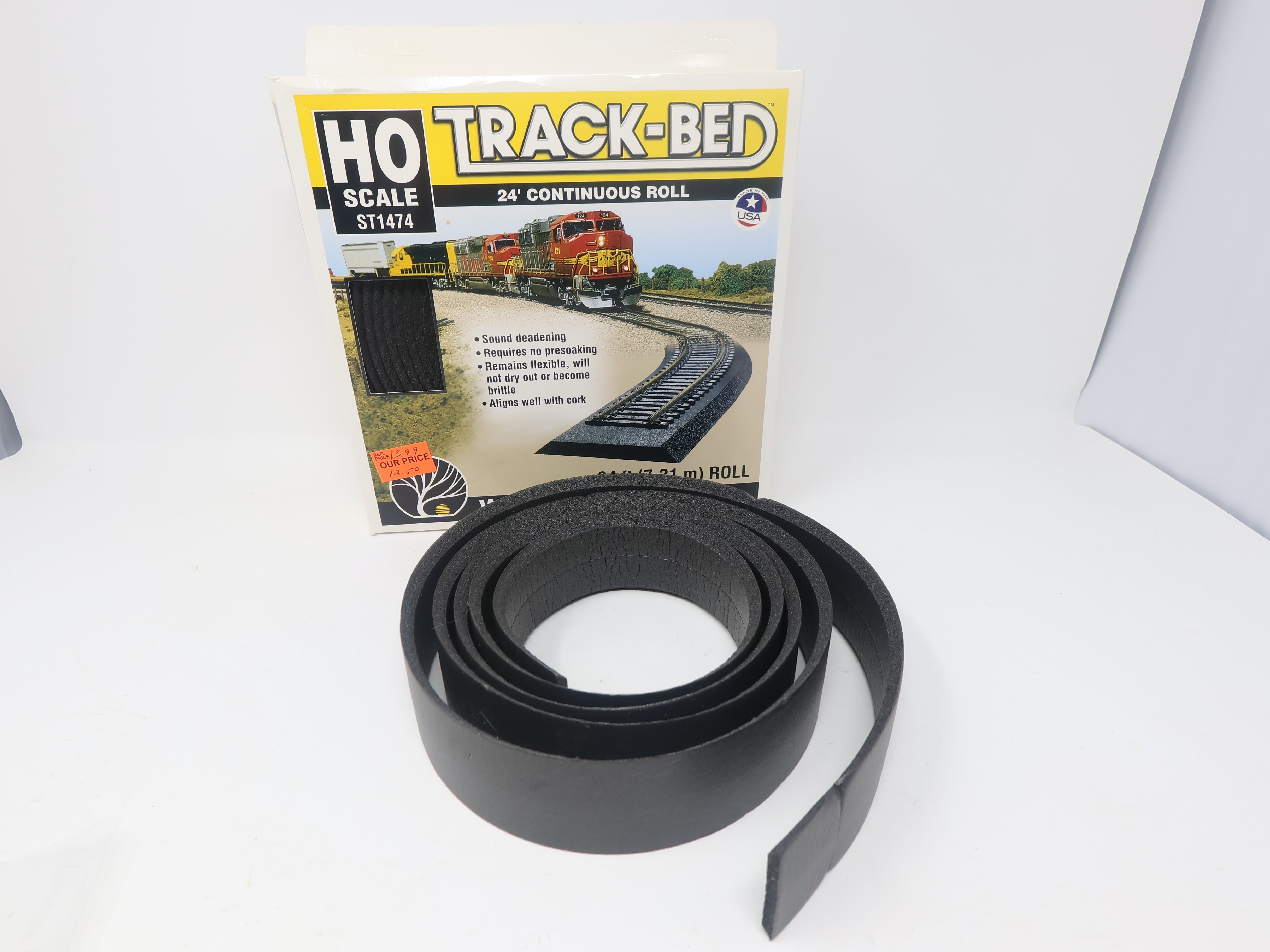 USED Woodland Scenics ST1474 HO Scale, Roll of Track-Bed