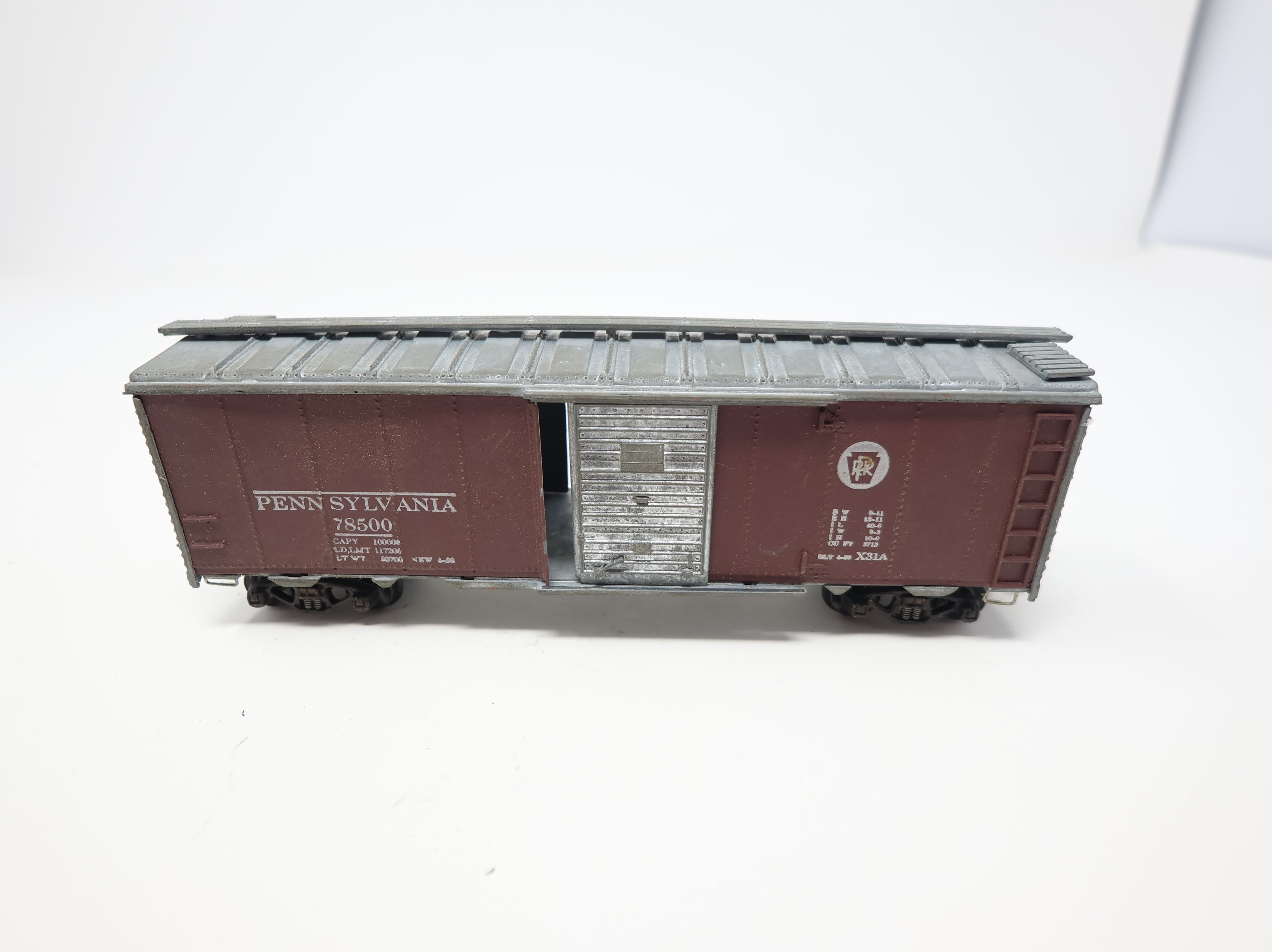 USED HO Scale 40' Steel Box Car Pennsylvania #78500 Metal