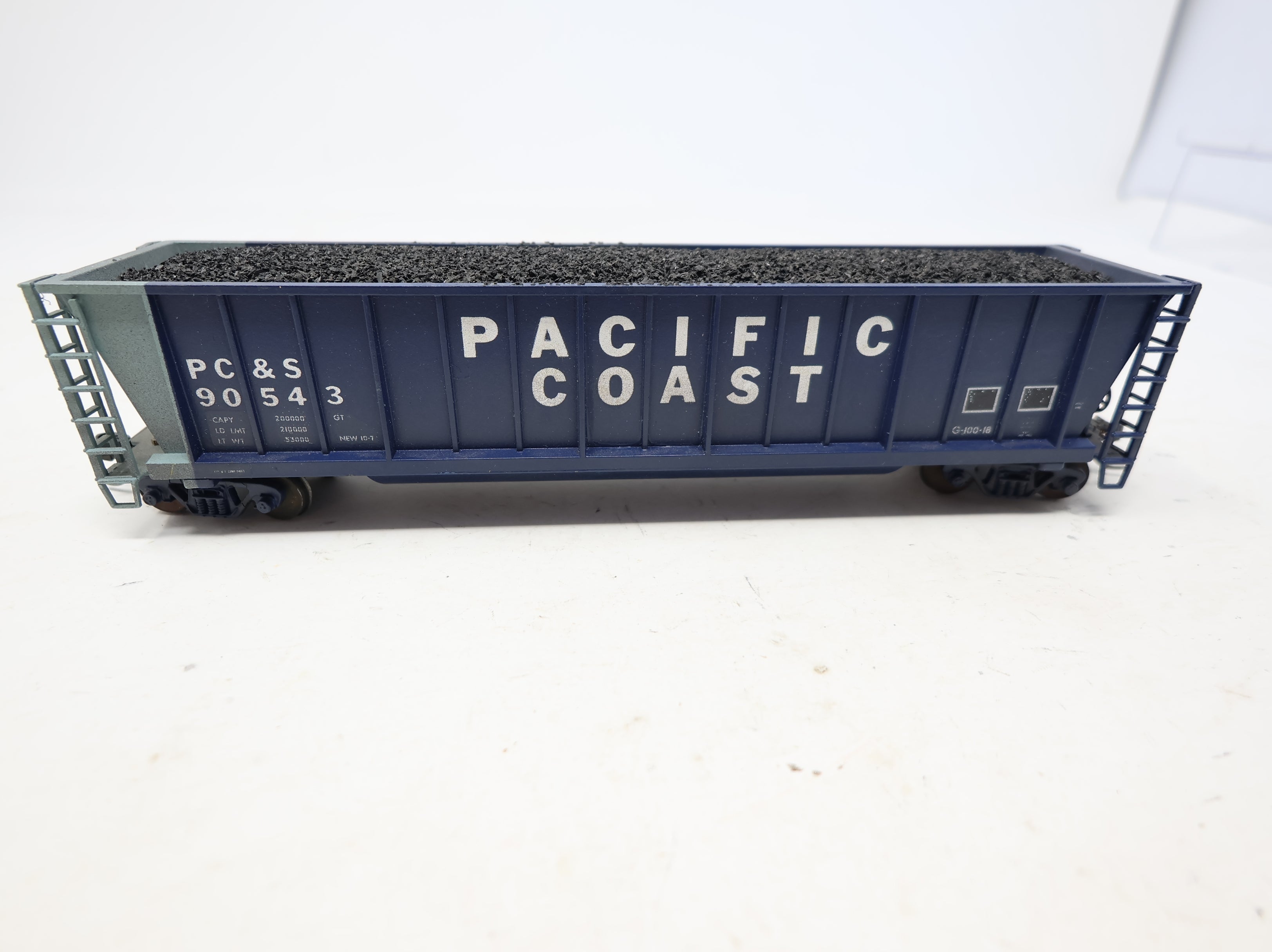 USED HO Scale Bathtub Gondola w/ coal load Pacific Coast PC&S #90543