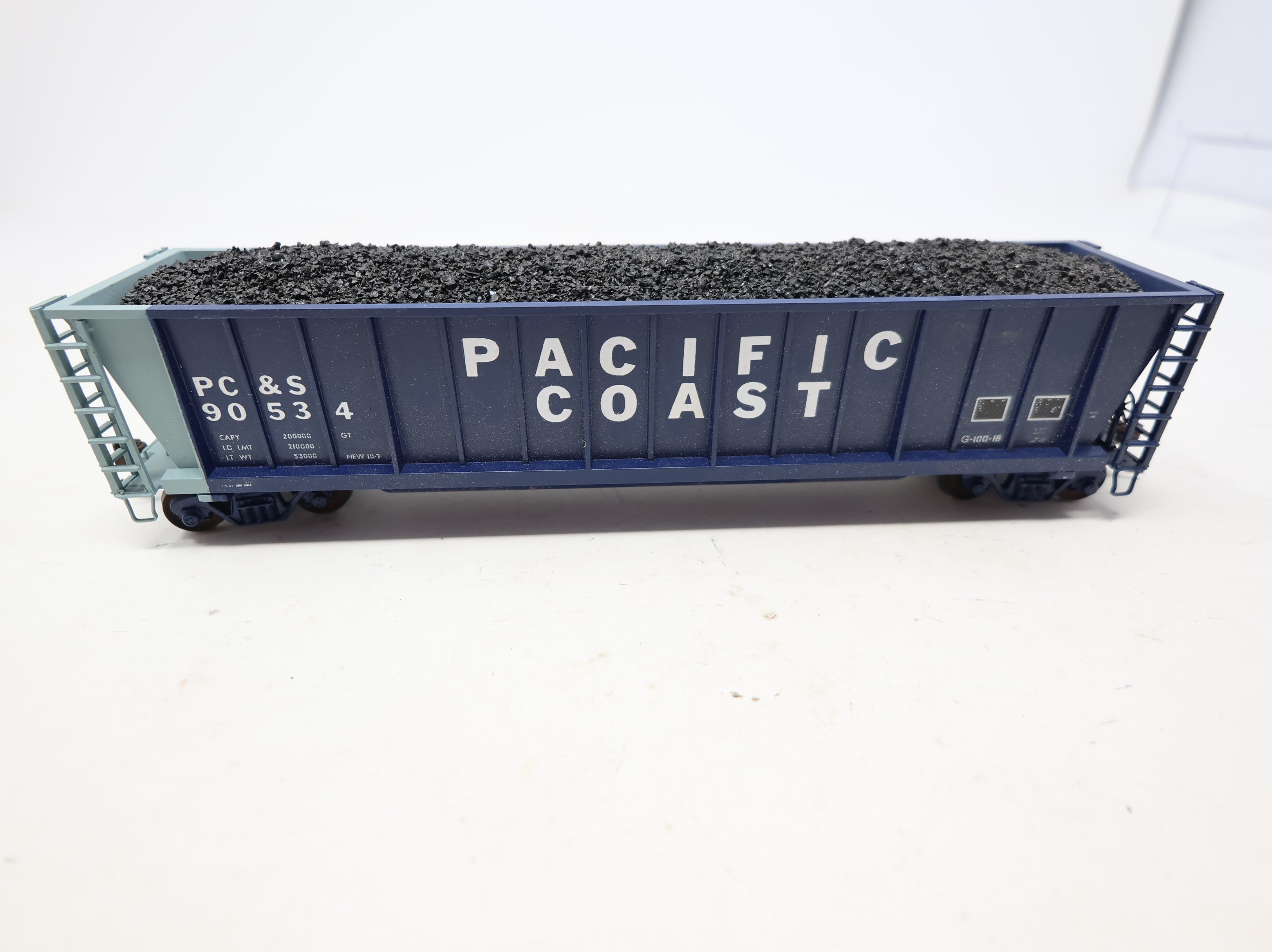 USED HO Scale Bathtub Gondola w/ coal load Pacific Coast PC&S #90534