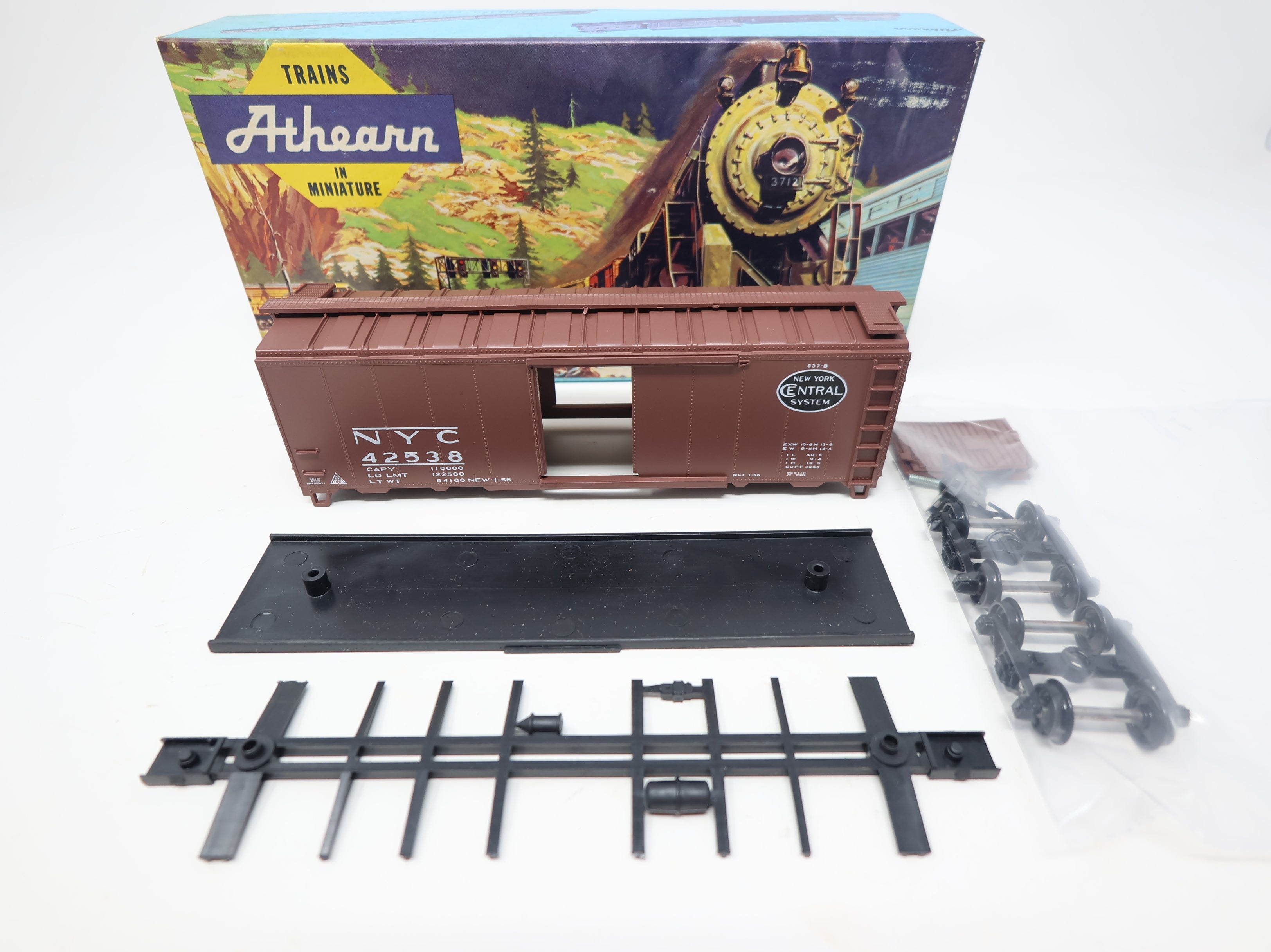 USED Athearn HO Scale 40' Box Car BevBel New York Central NYC #42538 KIT