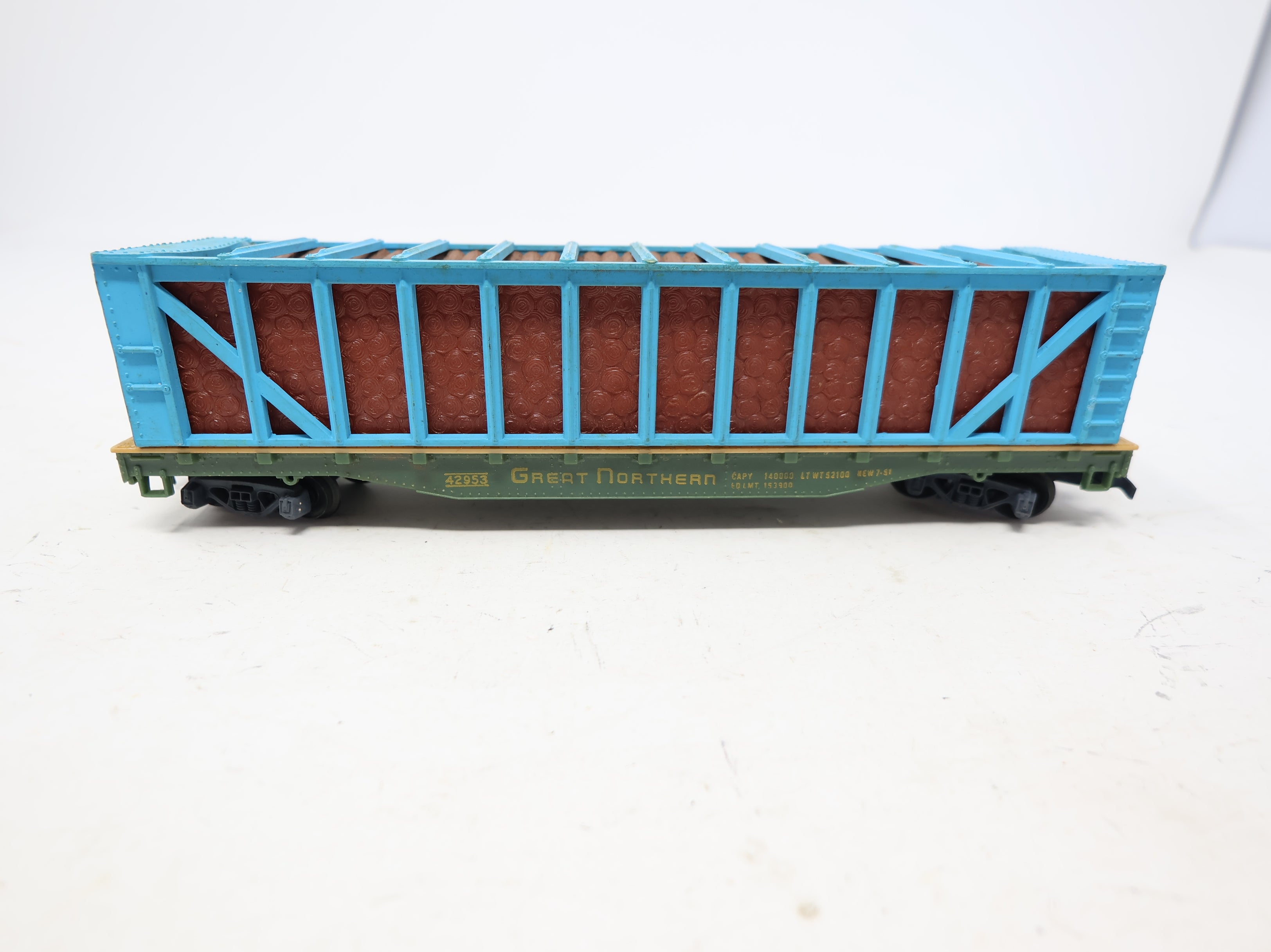 USED Tyco HO Scale 51' Pulpwood Car Great Northern GN #42953