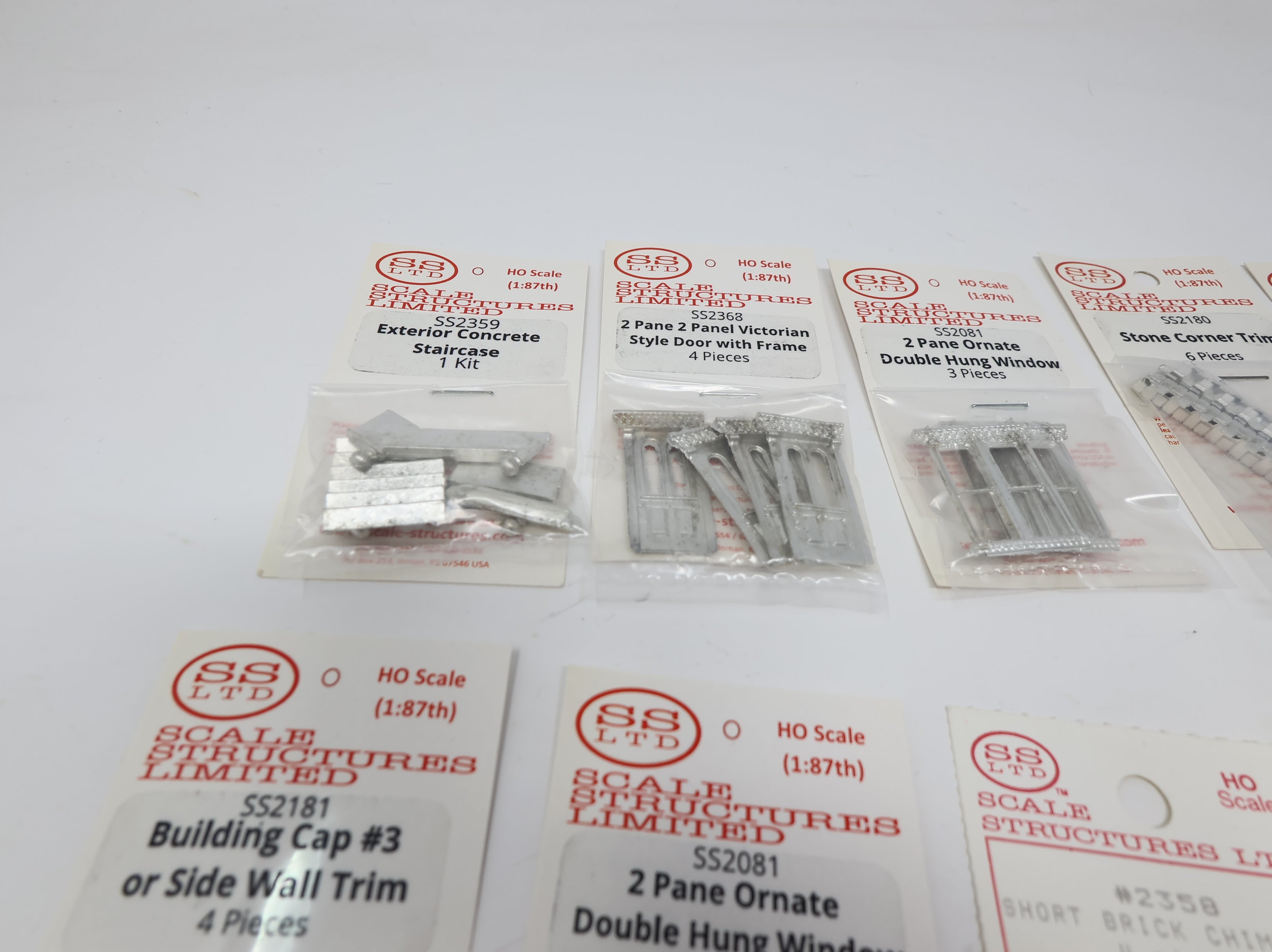 USED Scale Structures Limited HO Scale Lot of Unopened Pewter Buidling Details (16 pcs)