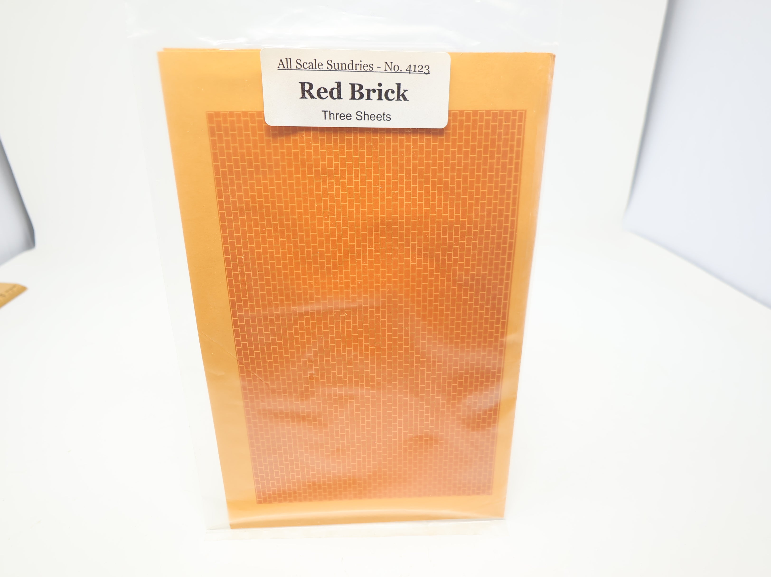 USED Scale Structures Limited 4123 HO Scale Red Brick Sheets (3 pcs)