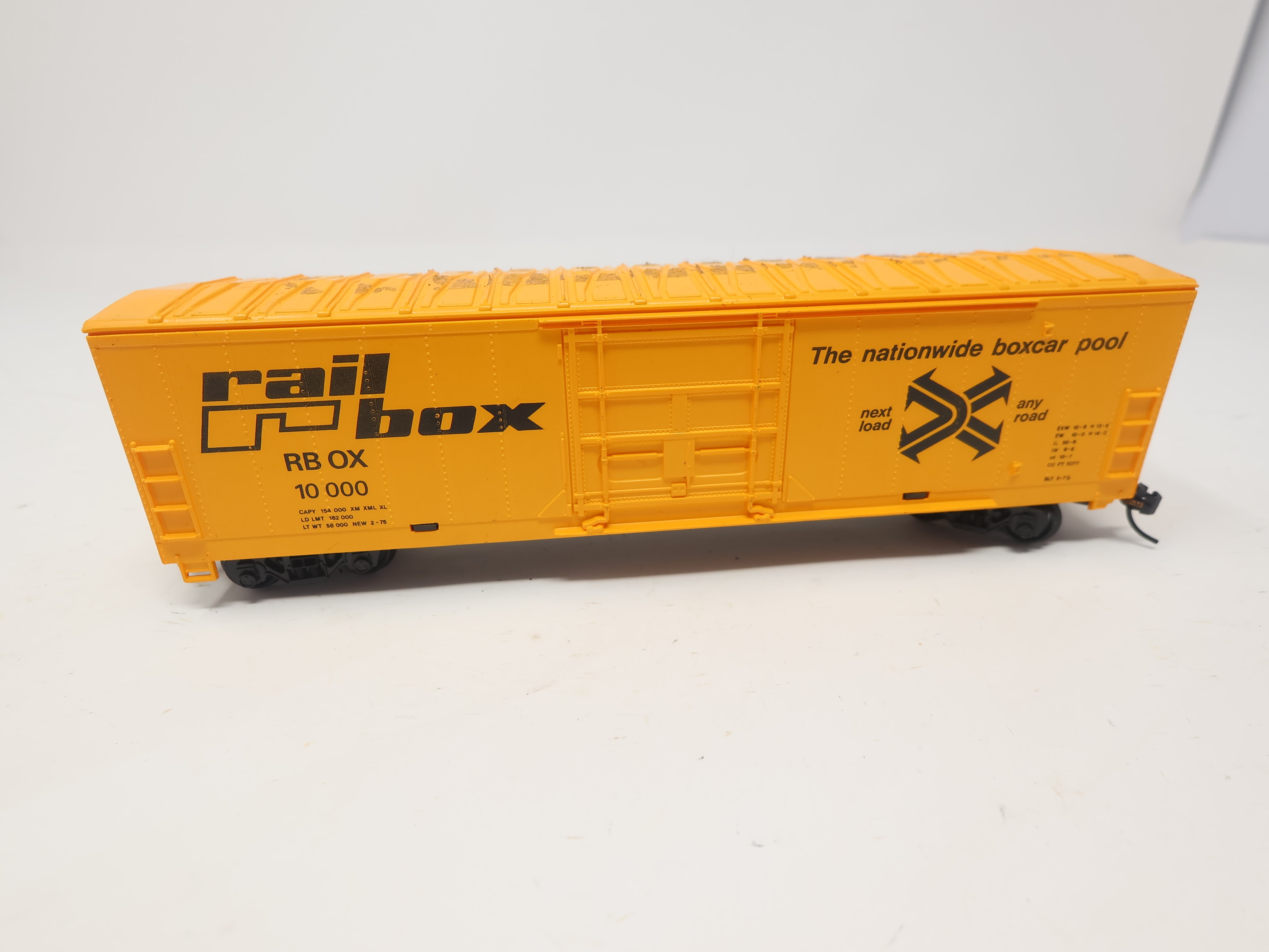 USED HO Scale, 50' Box Car, Rail Box RBOX #10000