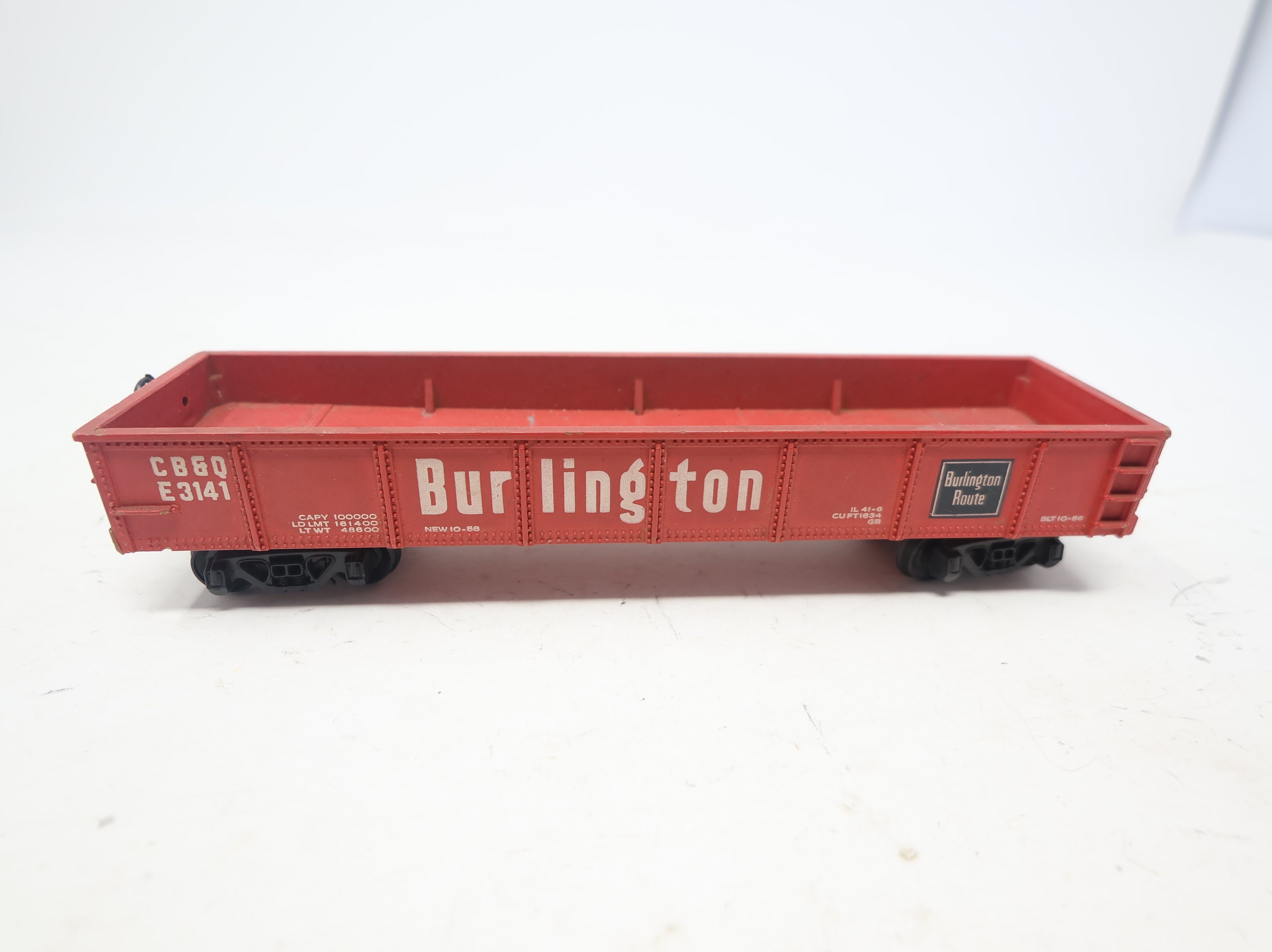 USED Bachmann HO Scale 40' Gondola Burlington CB&Q #E3141