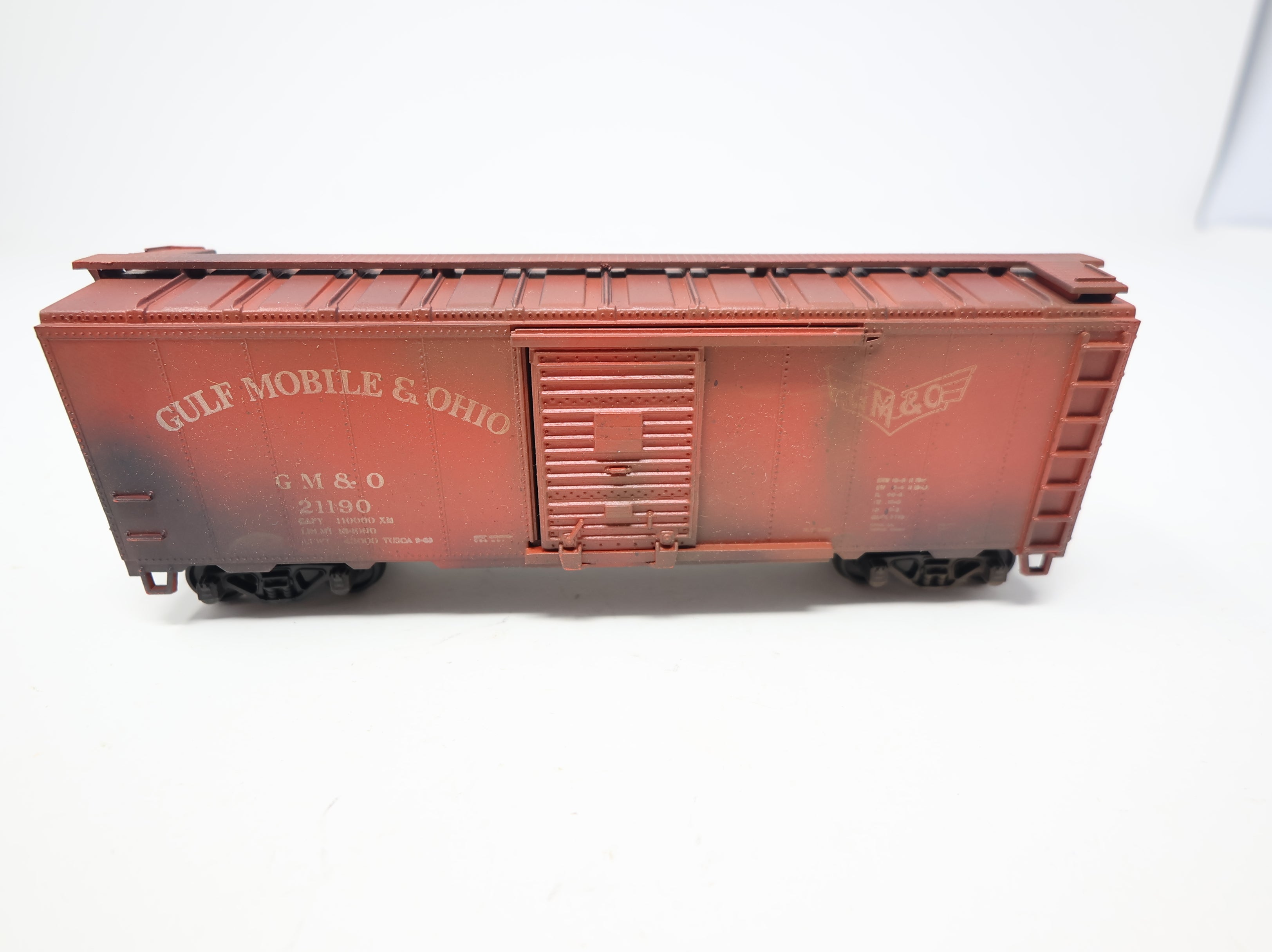 USED Athearn HO Scale 40' Box Car Gulf, Mobile and Ohio GM&O #21190 Weathered