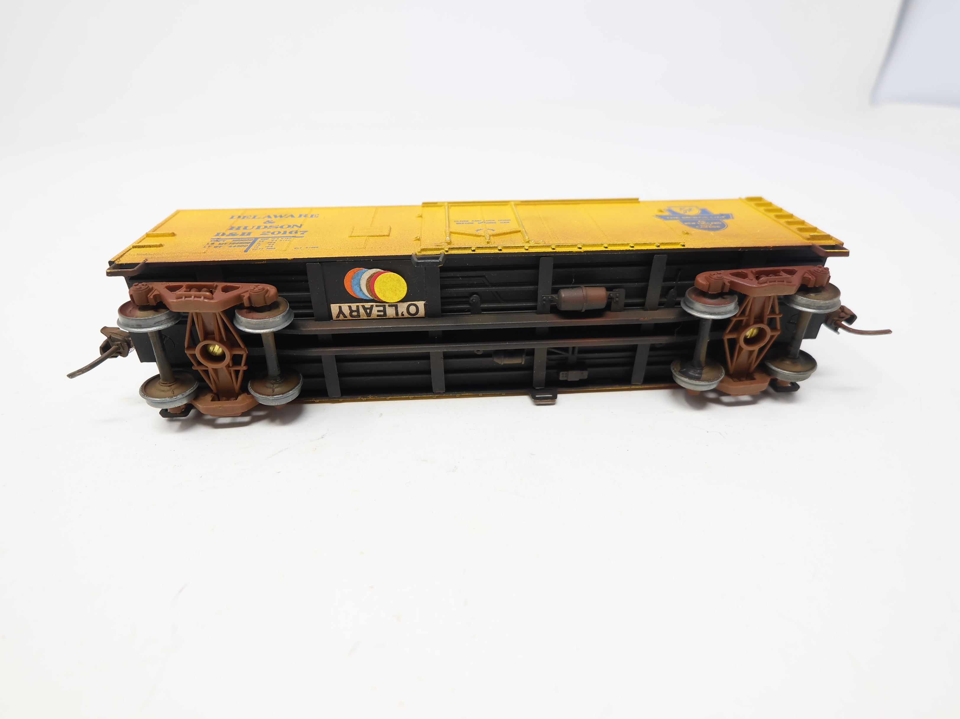 USED TRAIN MINIATURE HO Scale 40' Box Car Delaware and Hudson DH #20167 Weathered