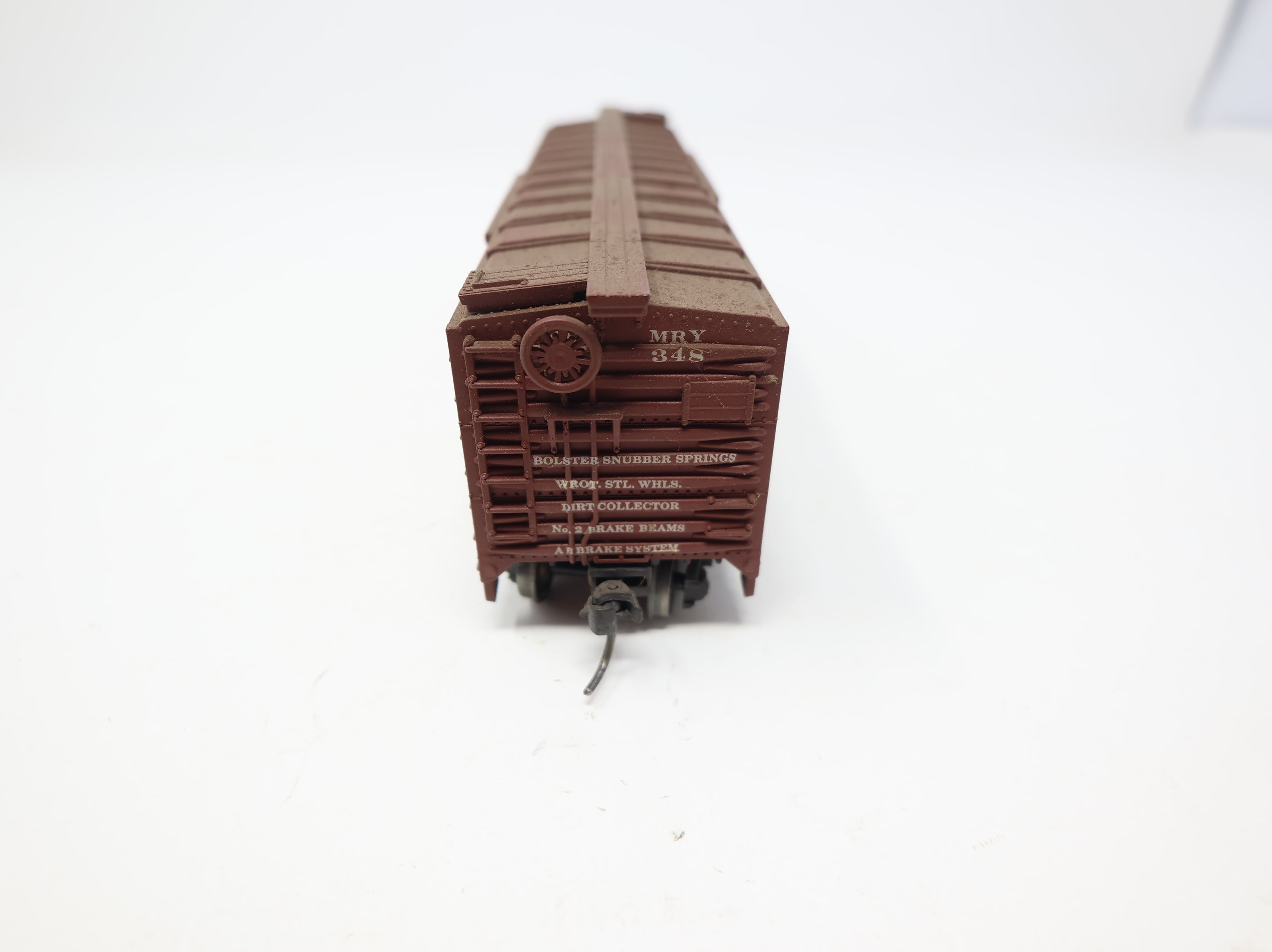 USED TRAIN MINIATURE HO Scale 40' Wooden Box Car Midland MRY #348 Decal