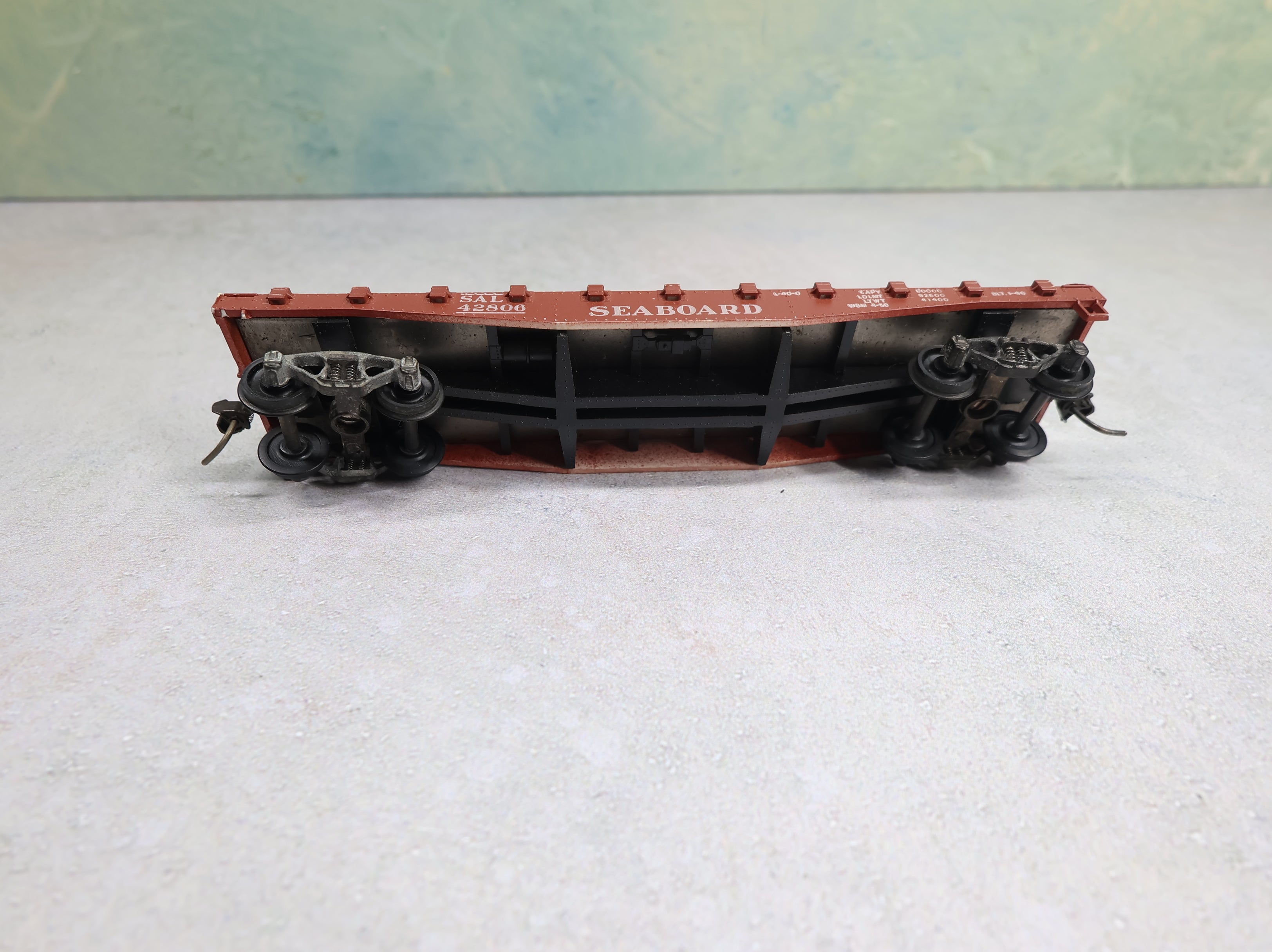 USED Athearn HO Scale 40' Flat Car Seaboard Air Line SAL #42806