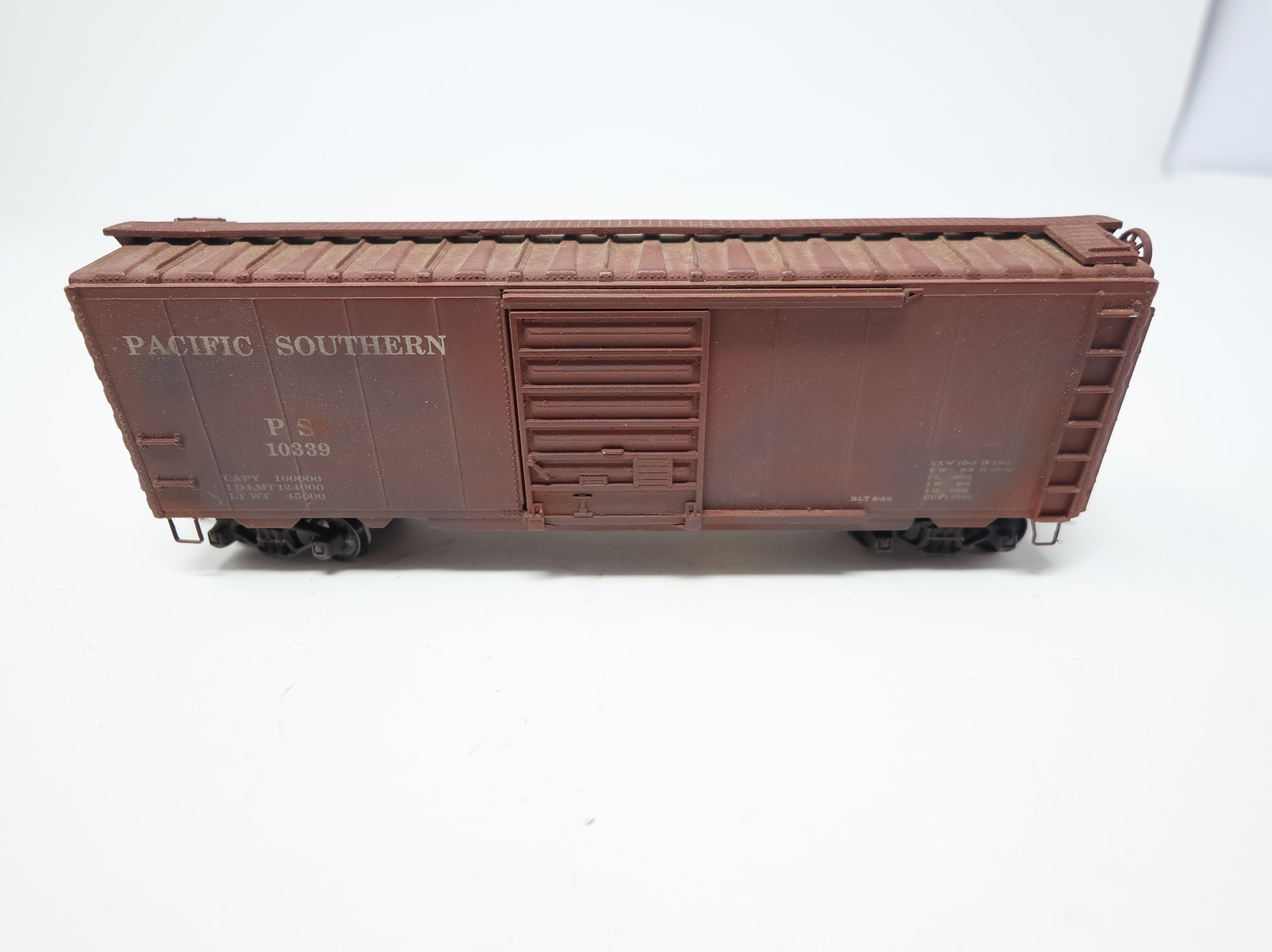 USED HO Scale 40' Box Car Pacific Southern PS #10339 Weathered Decal