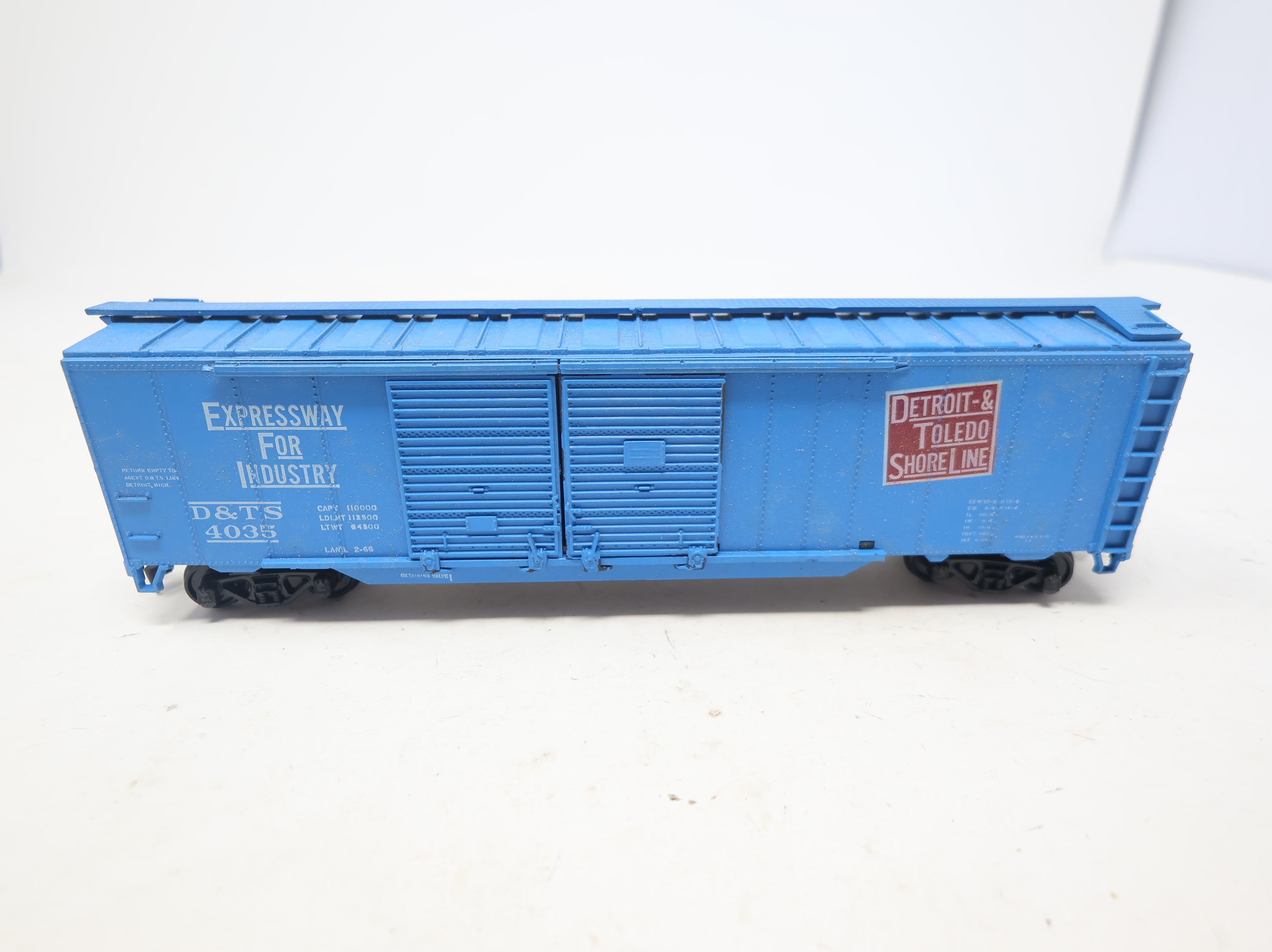 USED Athearn HO Scale 50' DD Box Car Detroit & Toledo Shore Line D&TS #4035