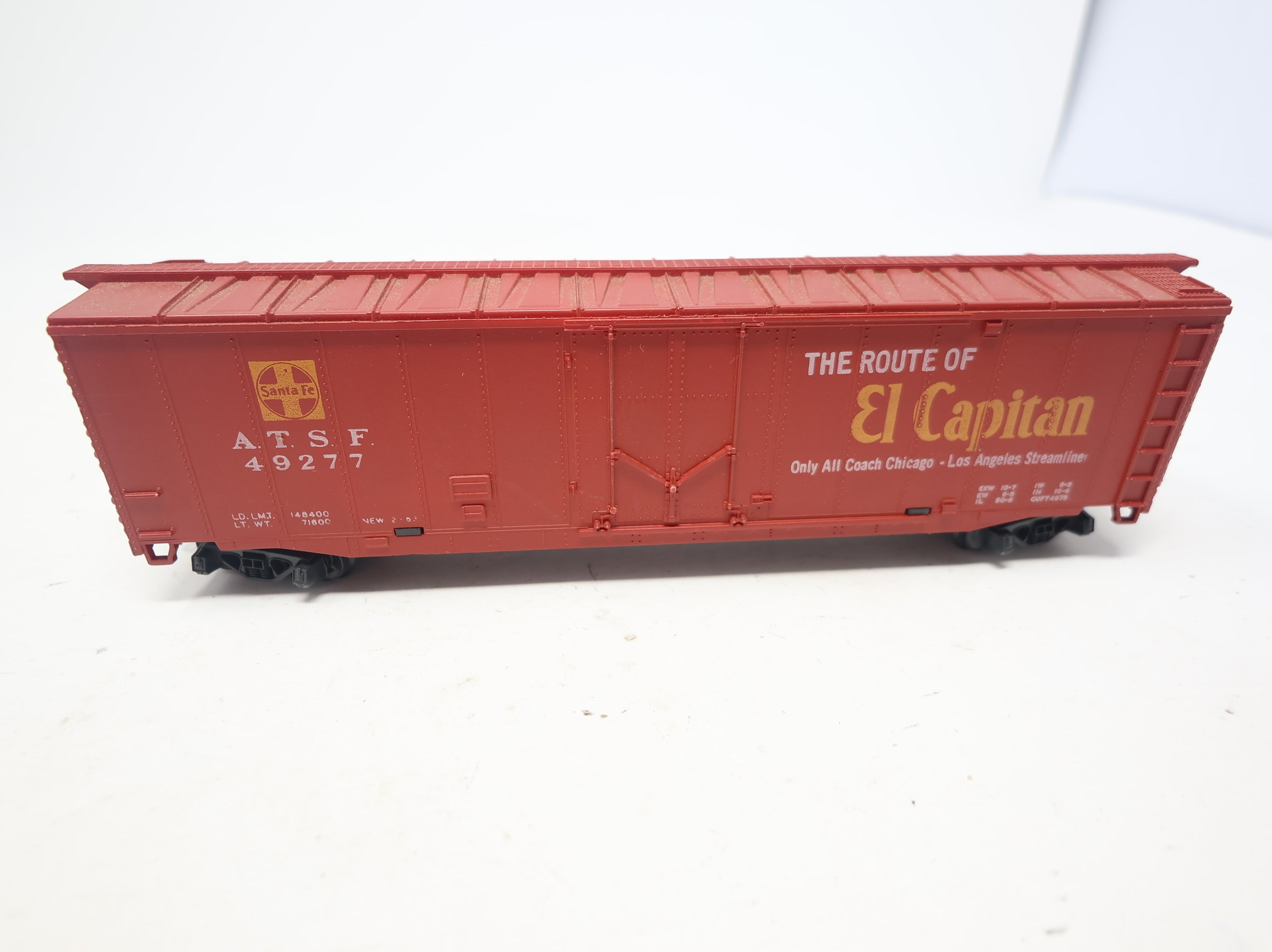 USED Tyco HO Scale 50' SD Box Car Santa Fe ATSF #49277