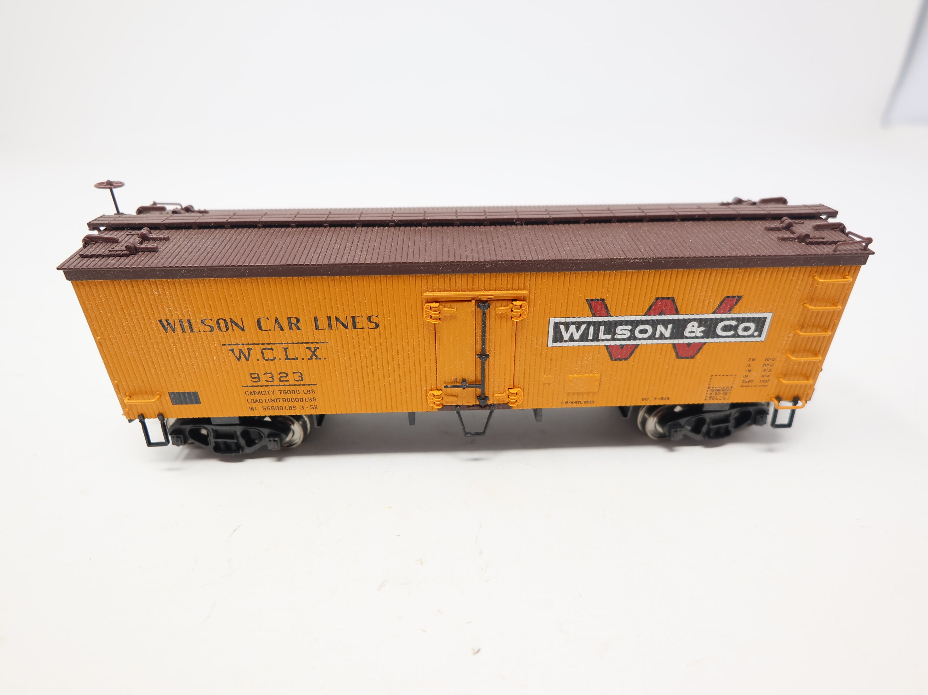 USED Atlas HO Scale 36' Wood Reefer Wilson Car Lines WCLX #9323