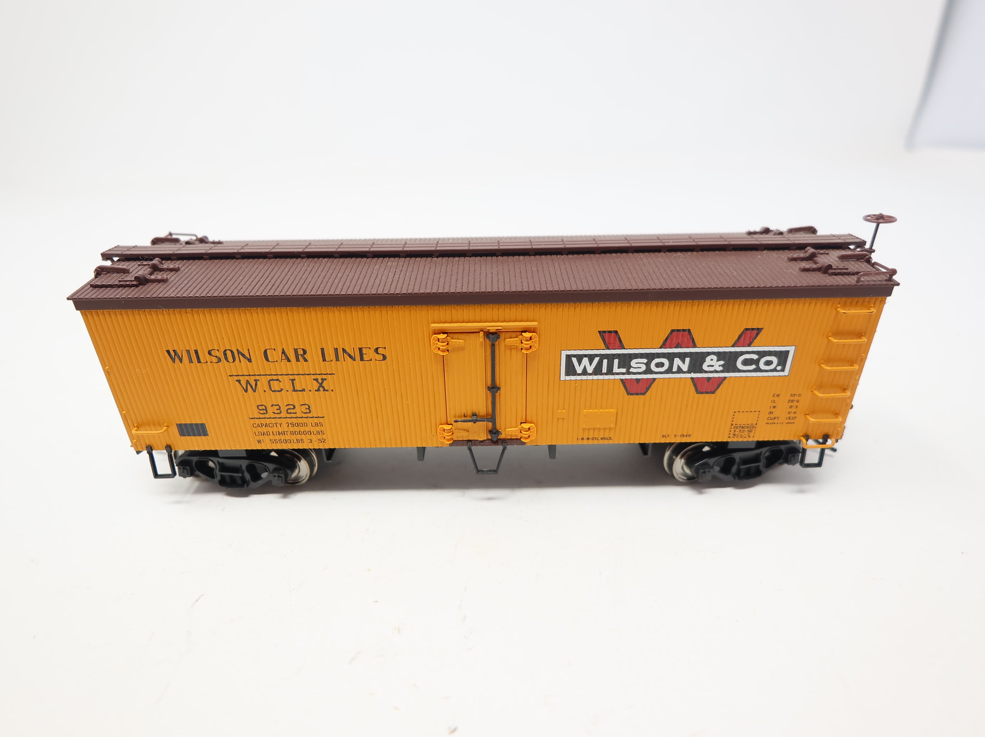 USED Atlas HO Scale 36' Wood Reefer Wilson Car Lines WCLX #9323