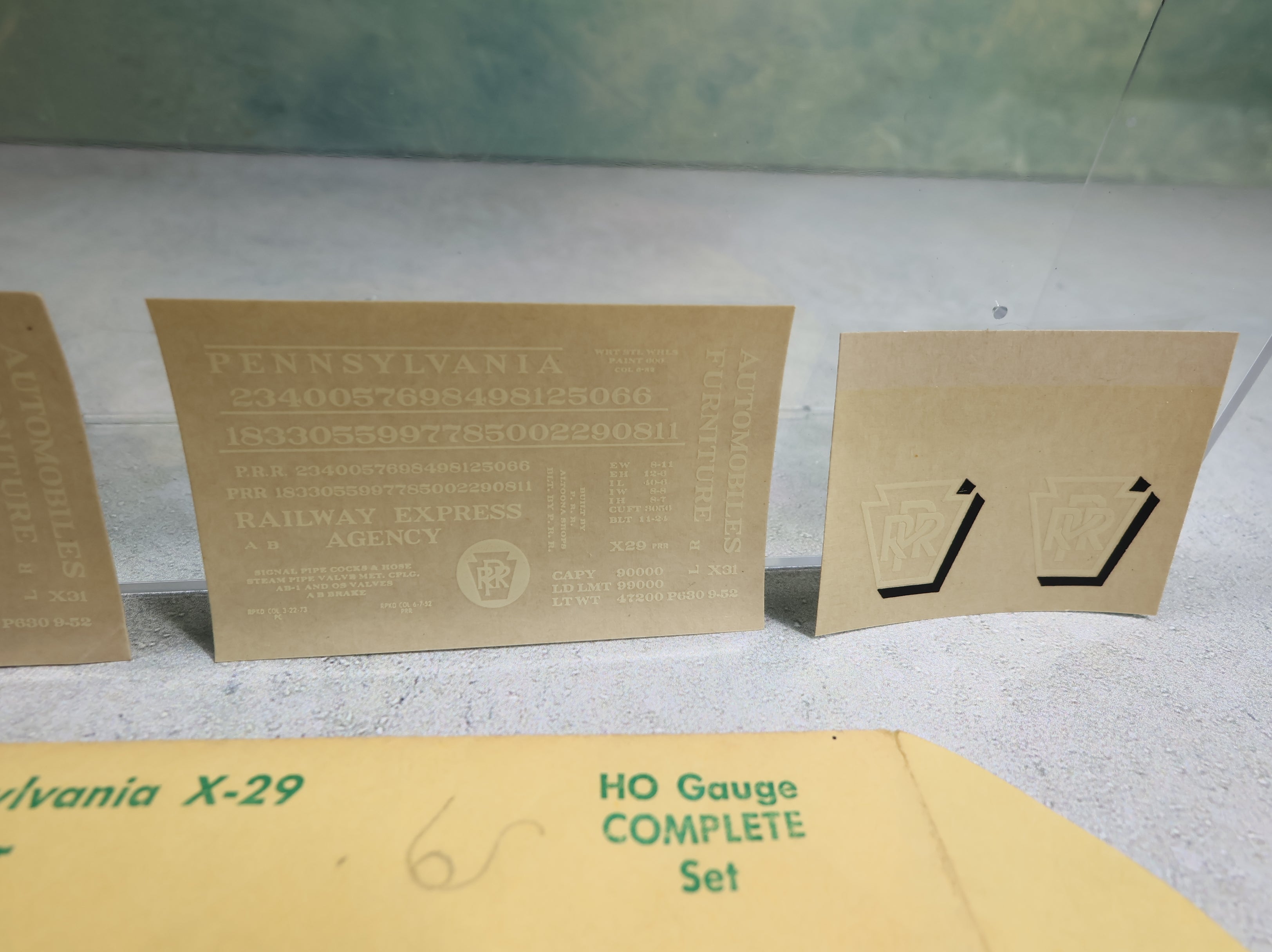 USED Champ Decals HB303 HO Scale Pennsylvania X-29 Box Car Decals White