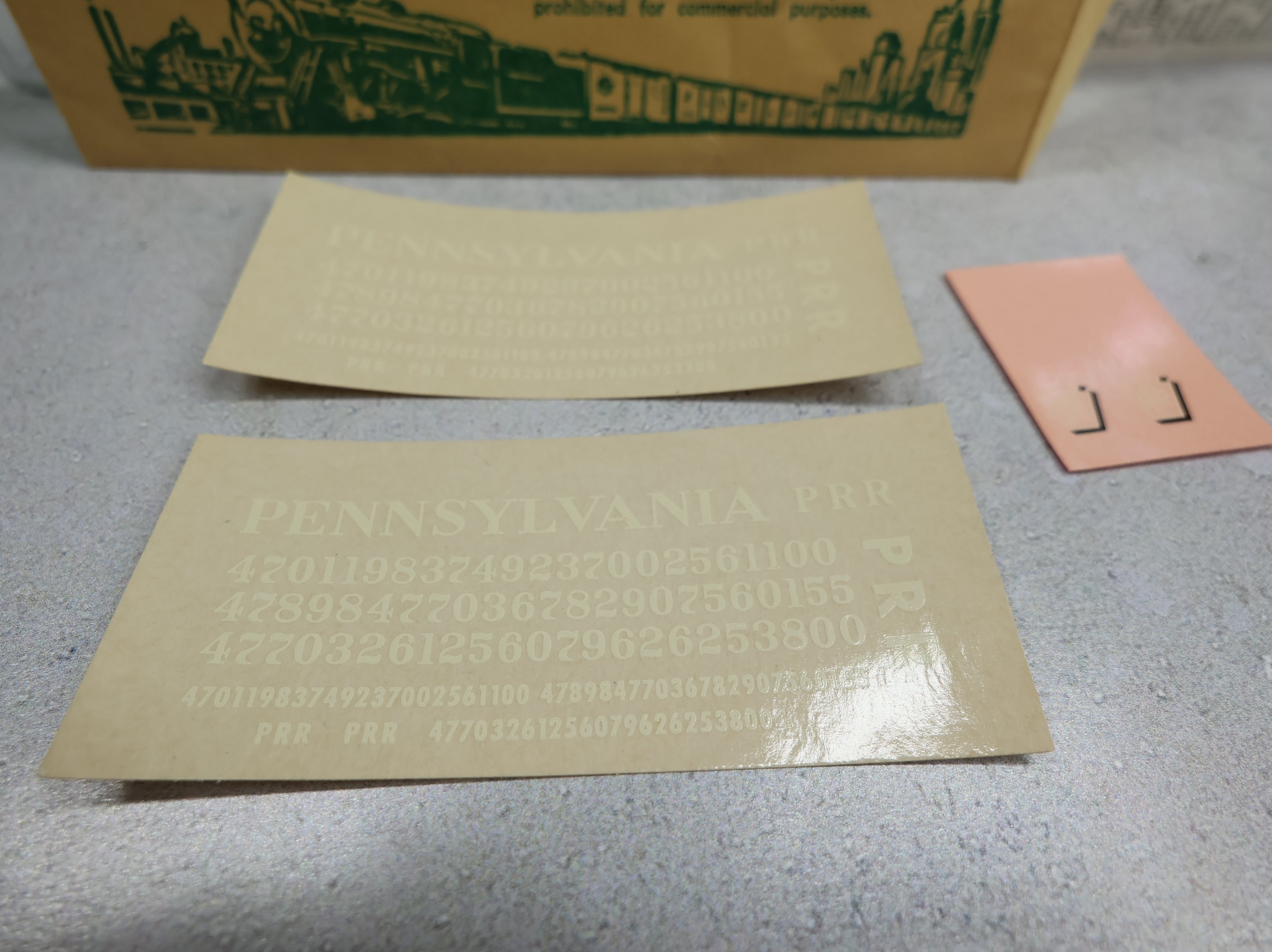 USED Champ Decals HN180 HO Scale Pennsylvania White Lettering Decals