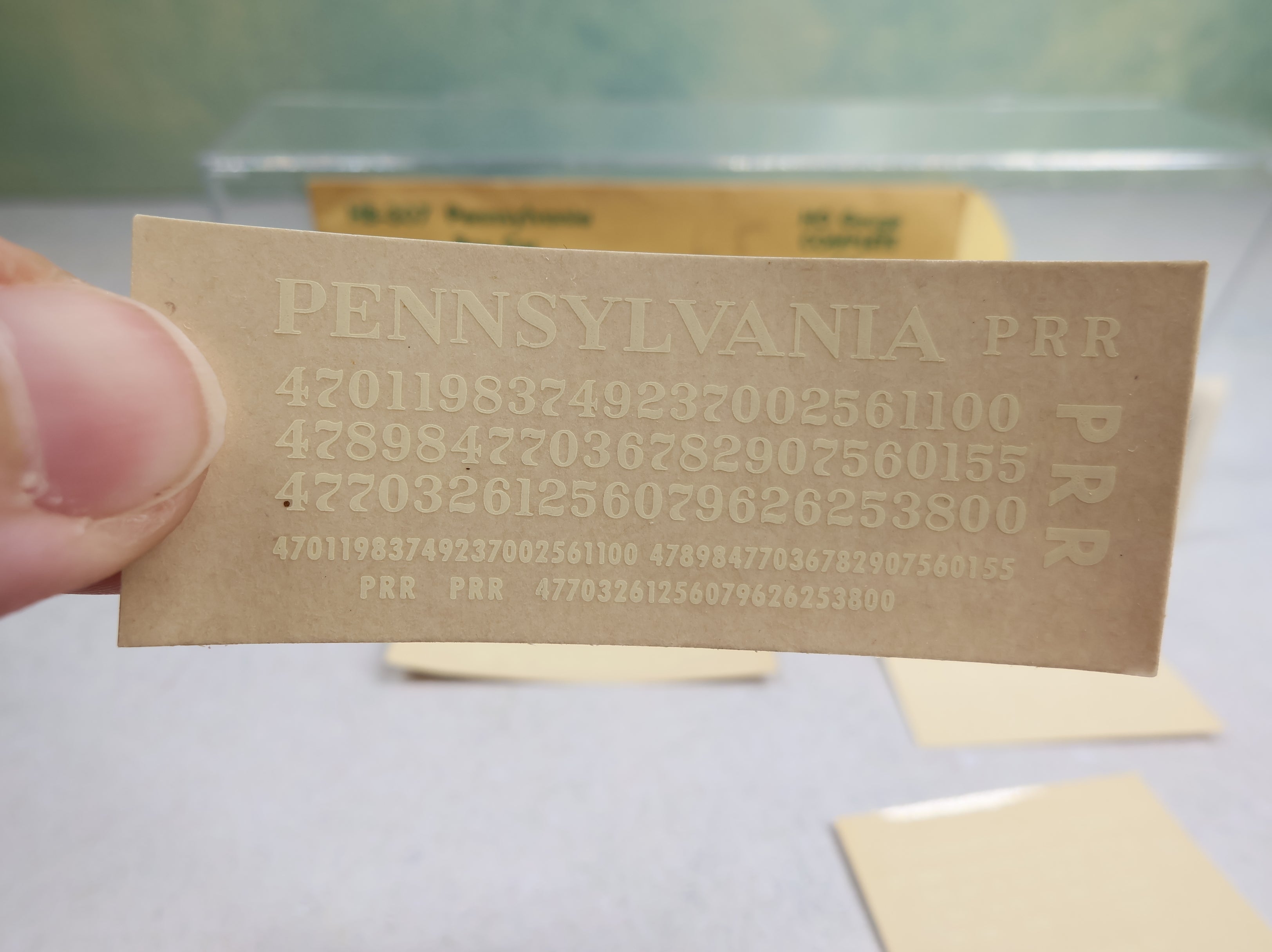 USED Champ Decals HB307 HO Scale Pennsylvania White Lettering Box Car Decals