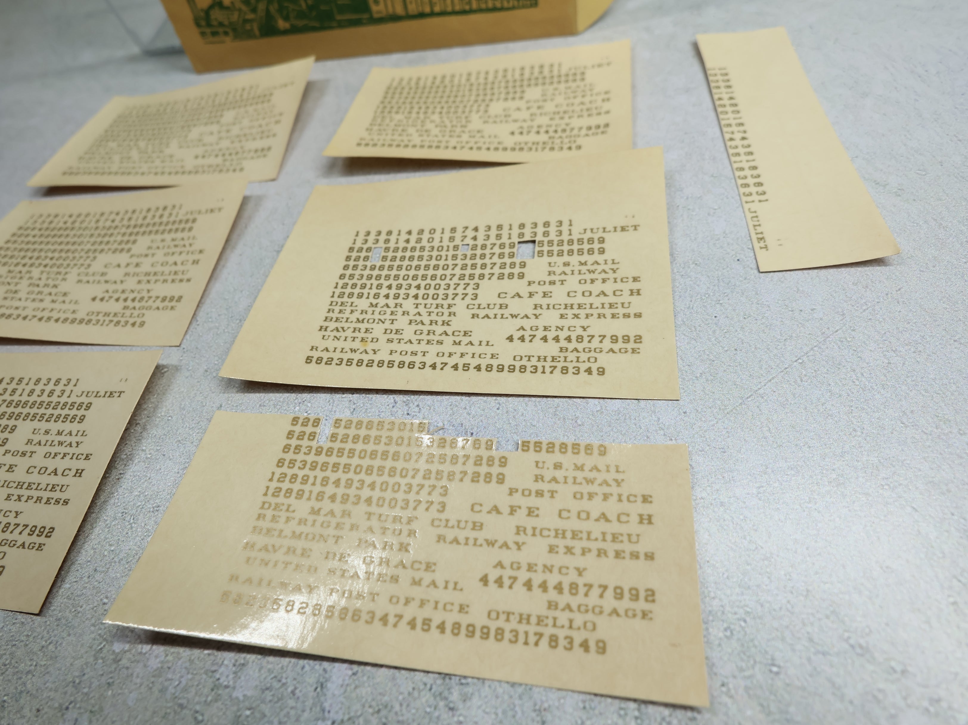 USED Champ Decals PH4 HO Scale Pennsylvania Gold Passenger Car Decals