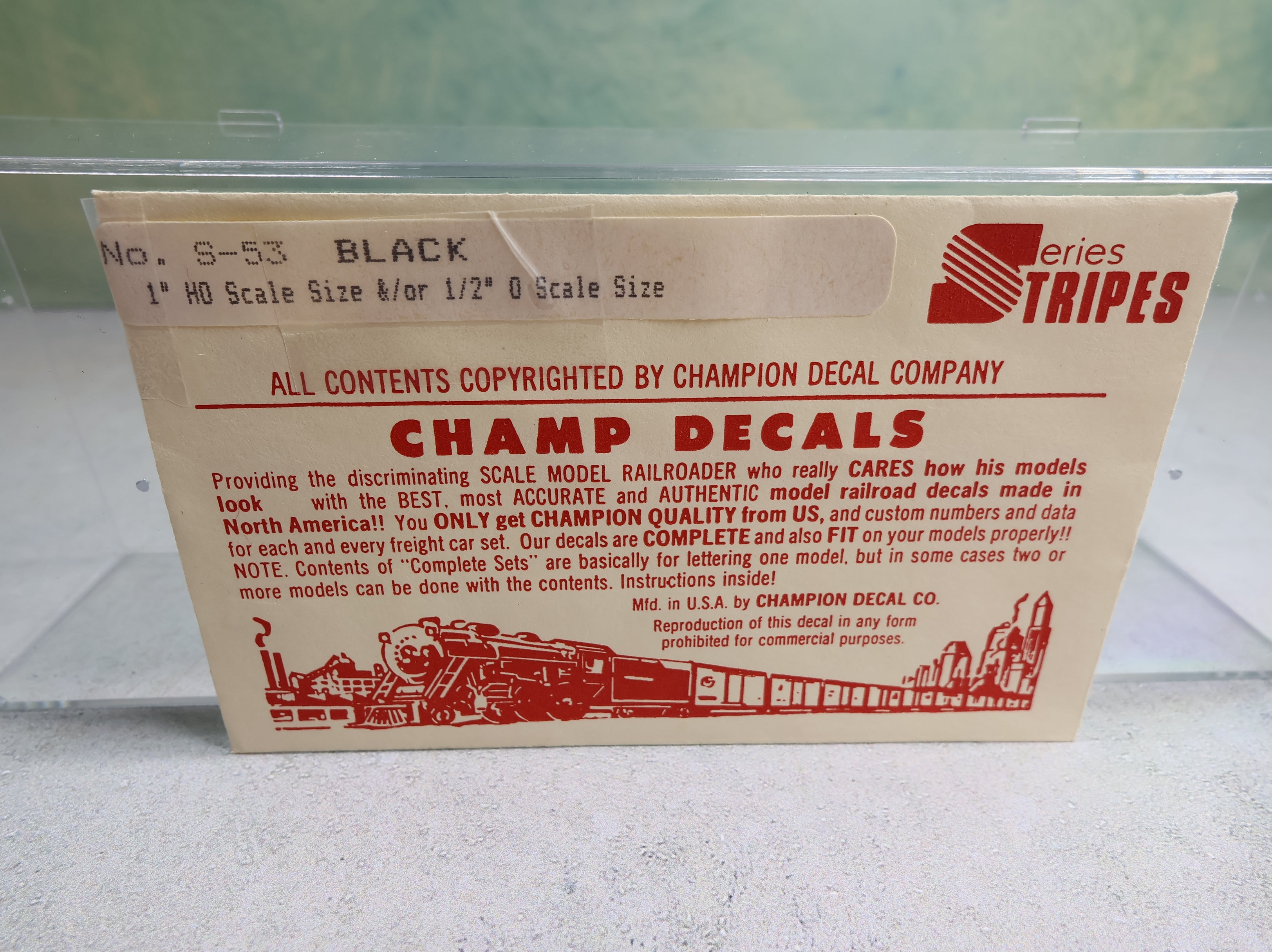 USED Champ Decals #S-53 Multi Scale Black Stripes (1" HO, 1/2" O)