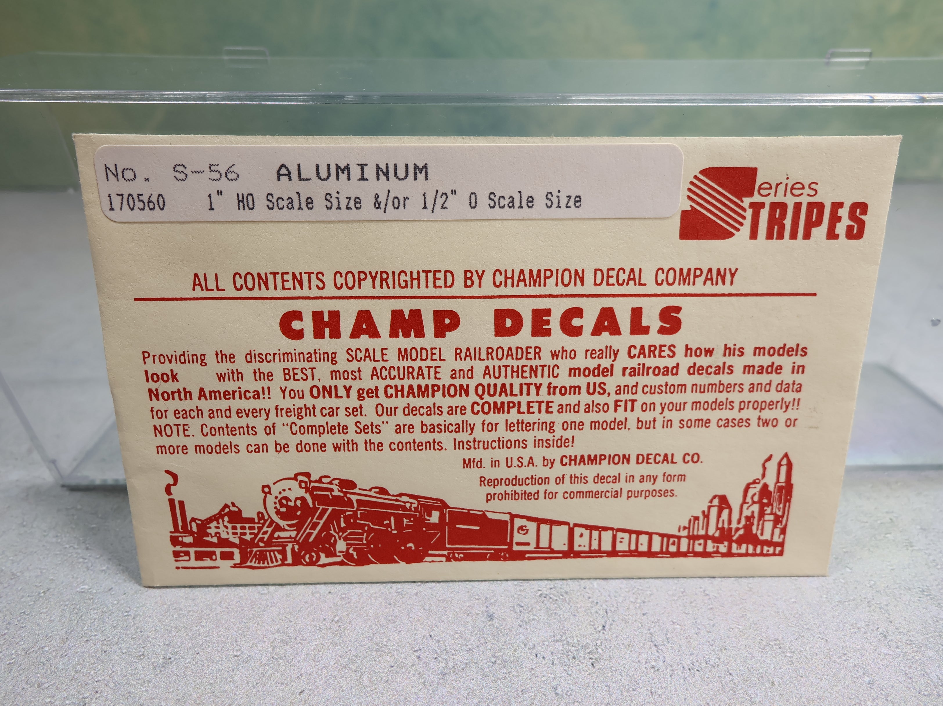 USED Champ Decals #S-56 Multi Scale Aluminum Stripes (1" HO, 1/2" O)