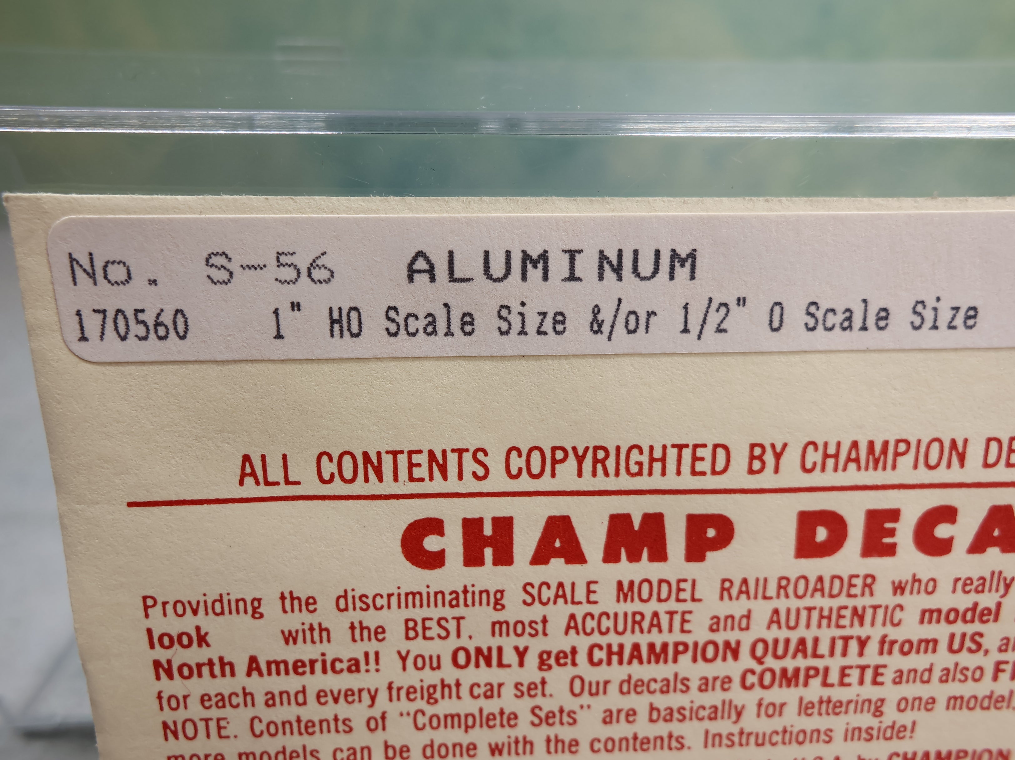 USED Champ Decals #S-56 Multi Scale Aluminum Stripes (1" HO, 1/2" O)